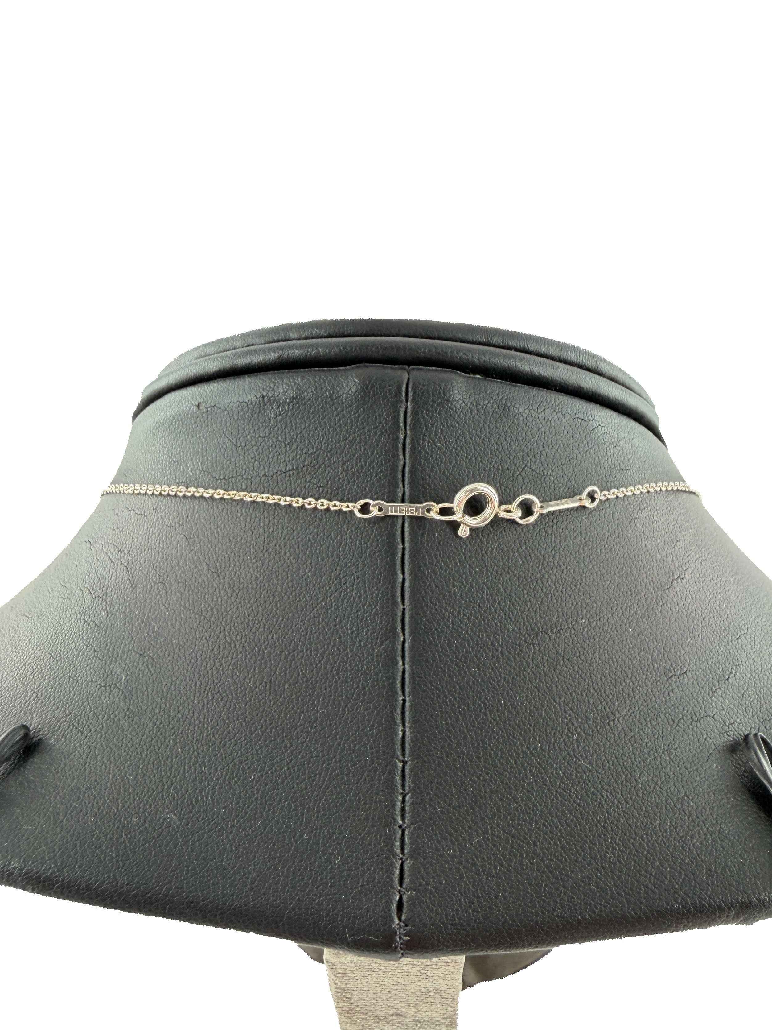 Tiffany & Co Elsa Peretti sterling silver open heart necklace