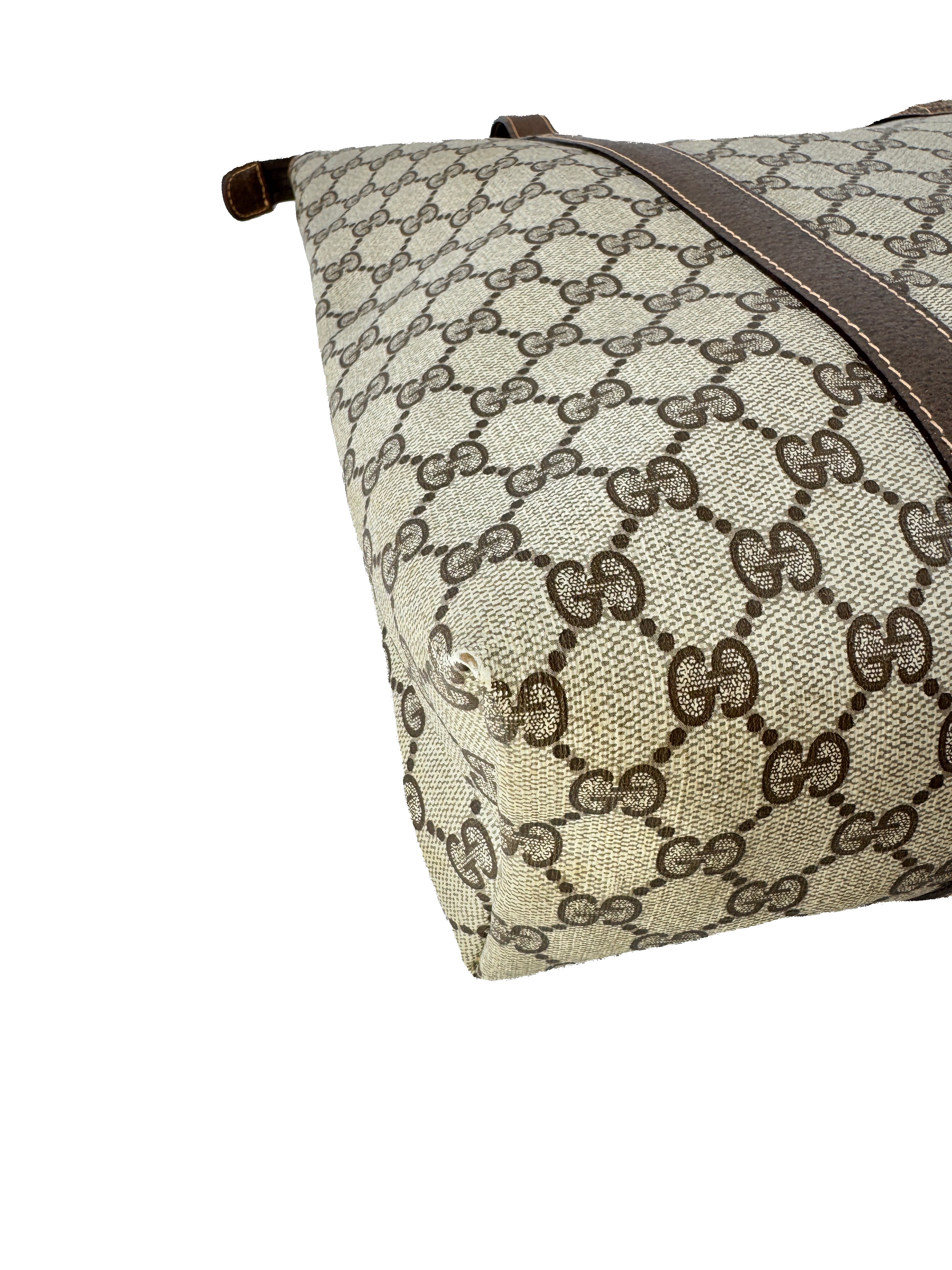 Gucci brown vintage GG tote 4002110