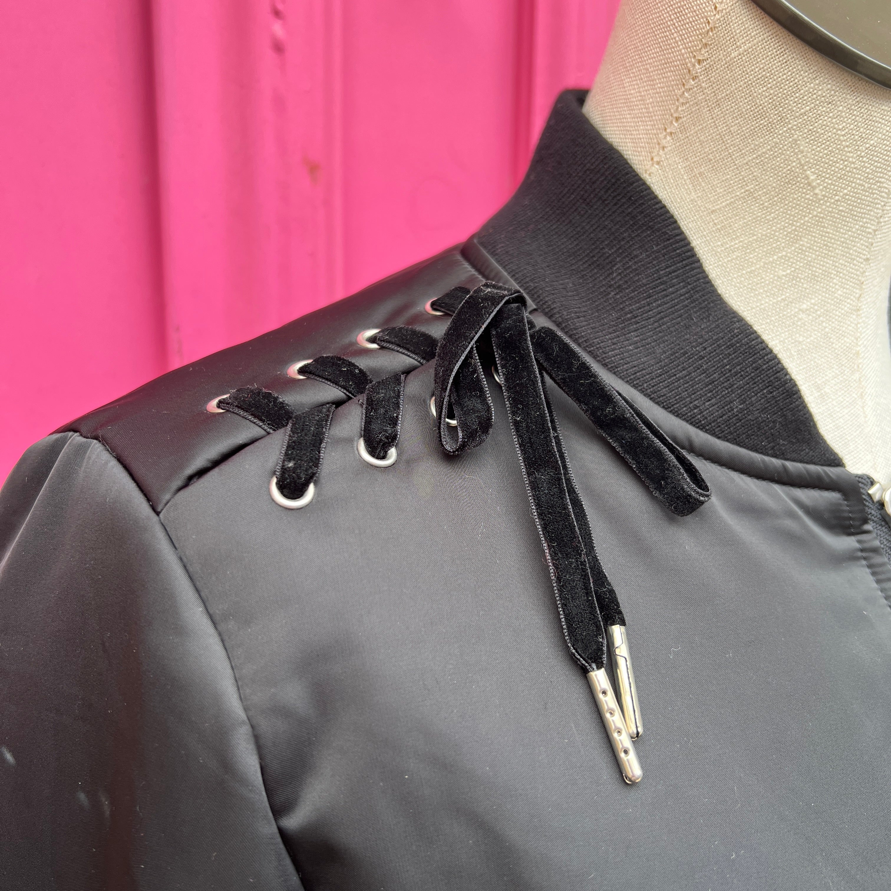 Pam & Gela black lace up jacket size M