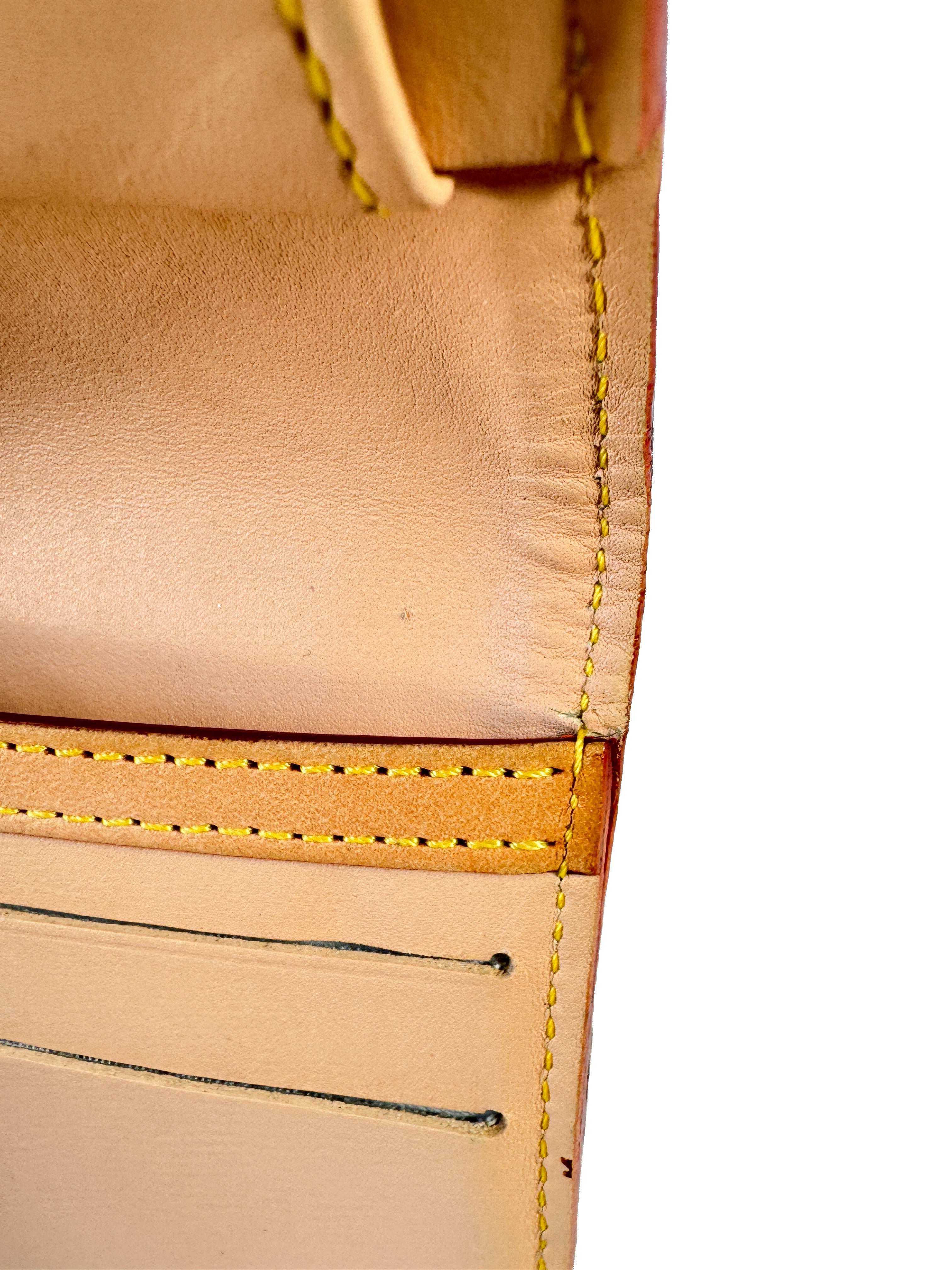 Louis Vuitton white multicolor porte tresor international wallet TH0066