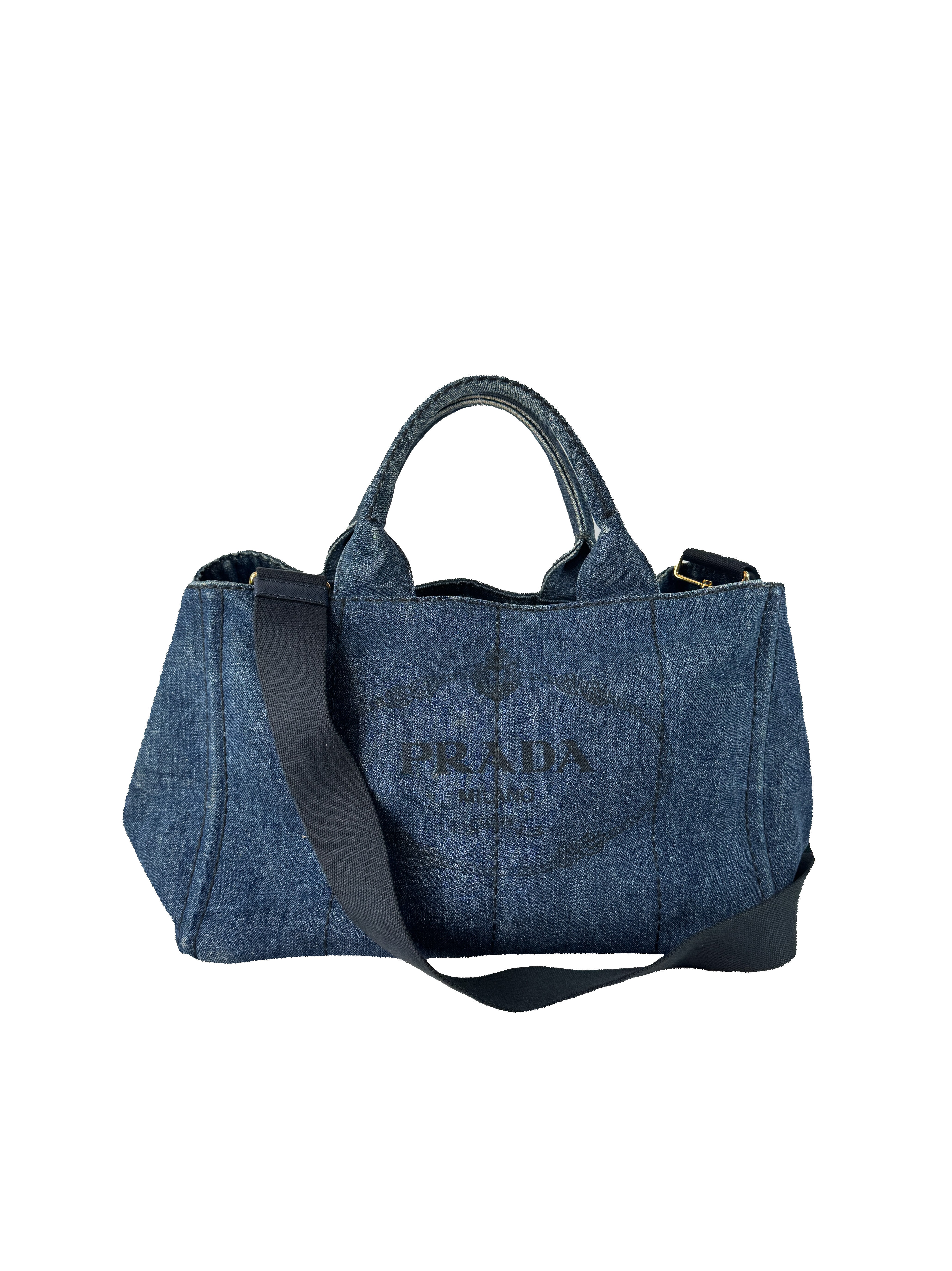 Prada denim Canapa tote 214