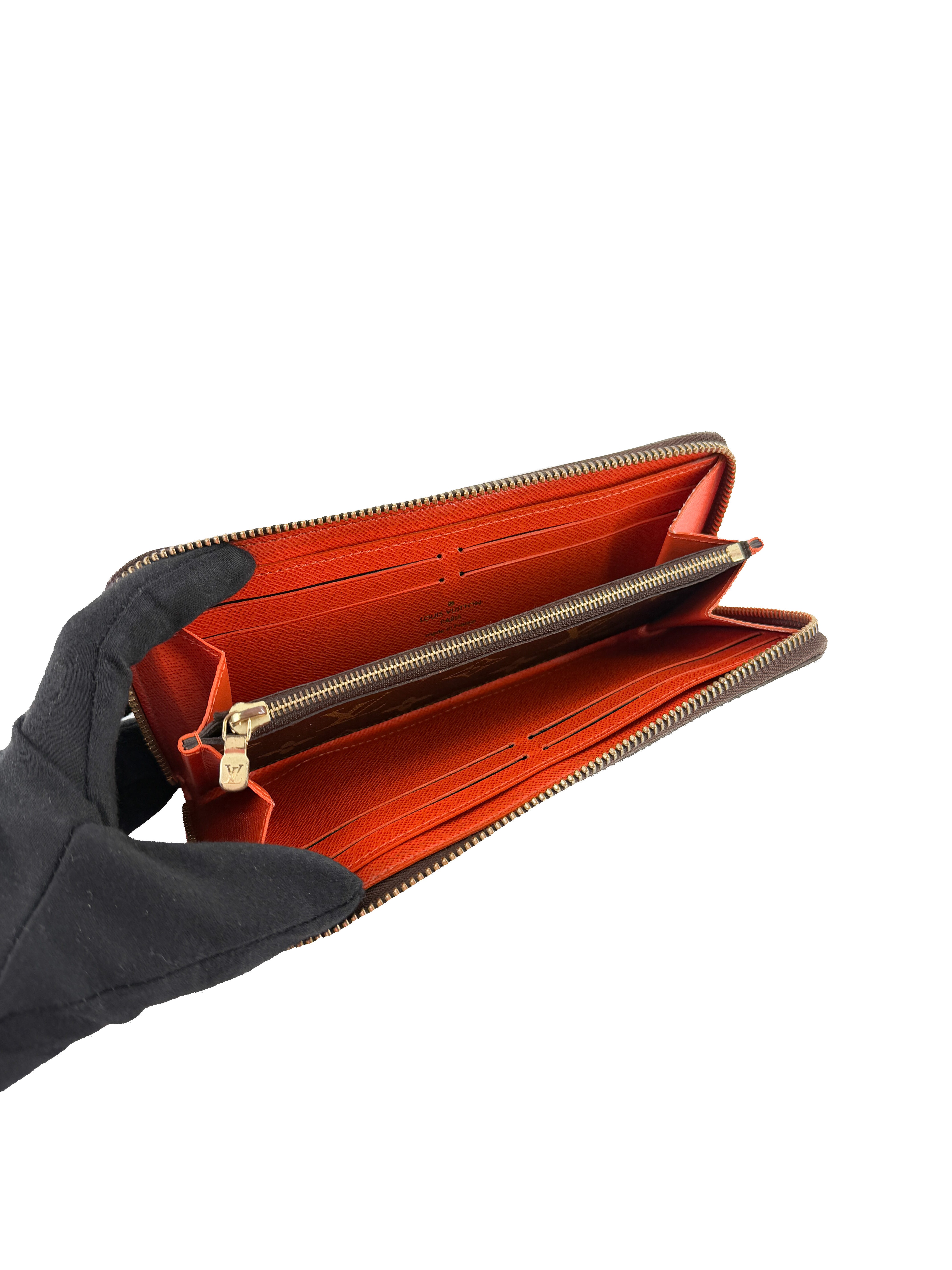 Louis Vuitton monogram Clemence wallet orange MI1125