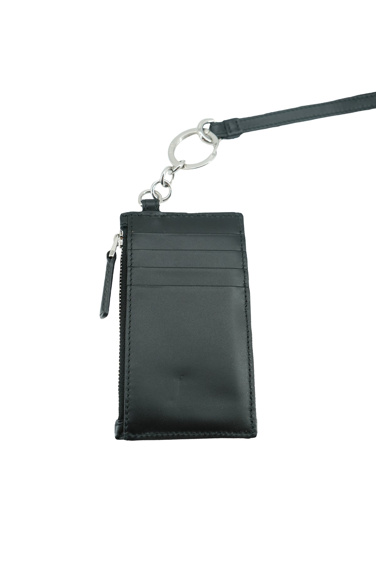 Gucci black leather GG sherry line lanyard 523815-2067
