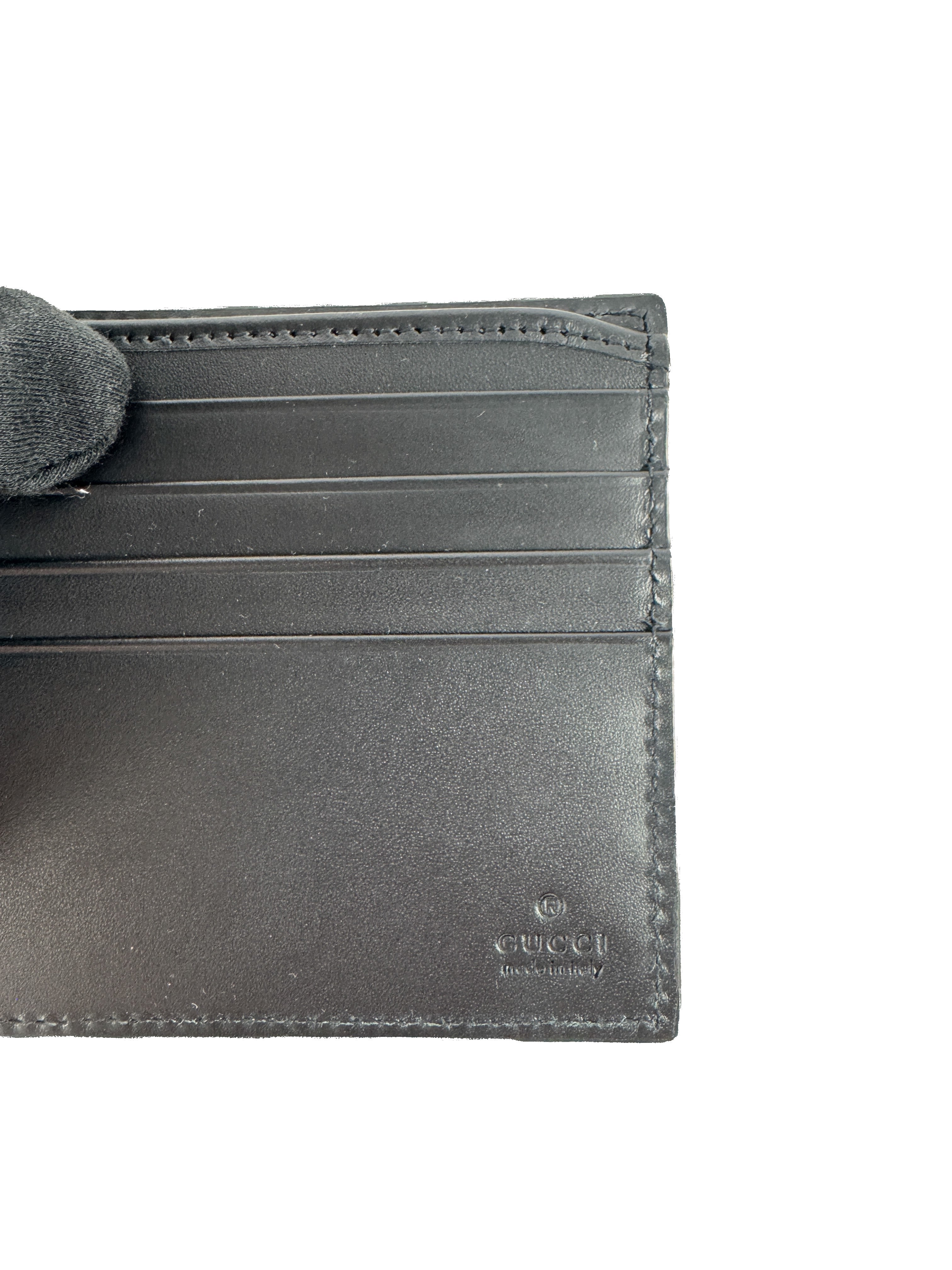 Gucci Supreme black kingsnake bi-fold wallet NEW 493075