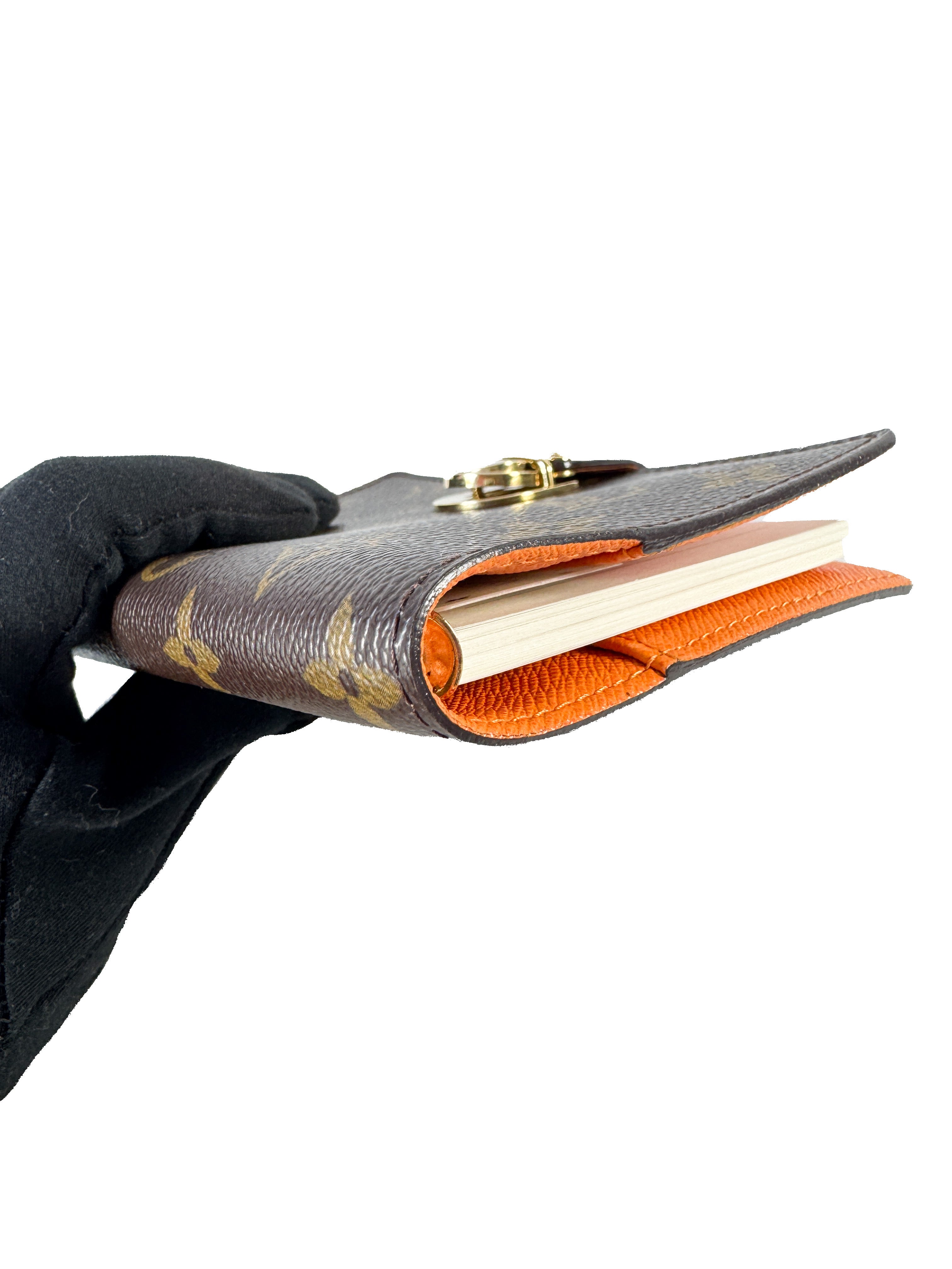 Louis Vuitton monogram Koala small ring agenda orange CA0066