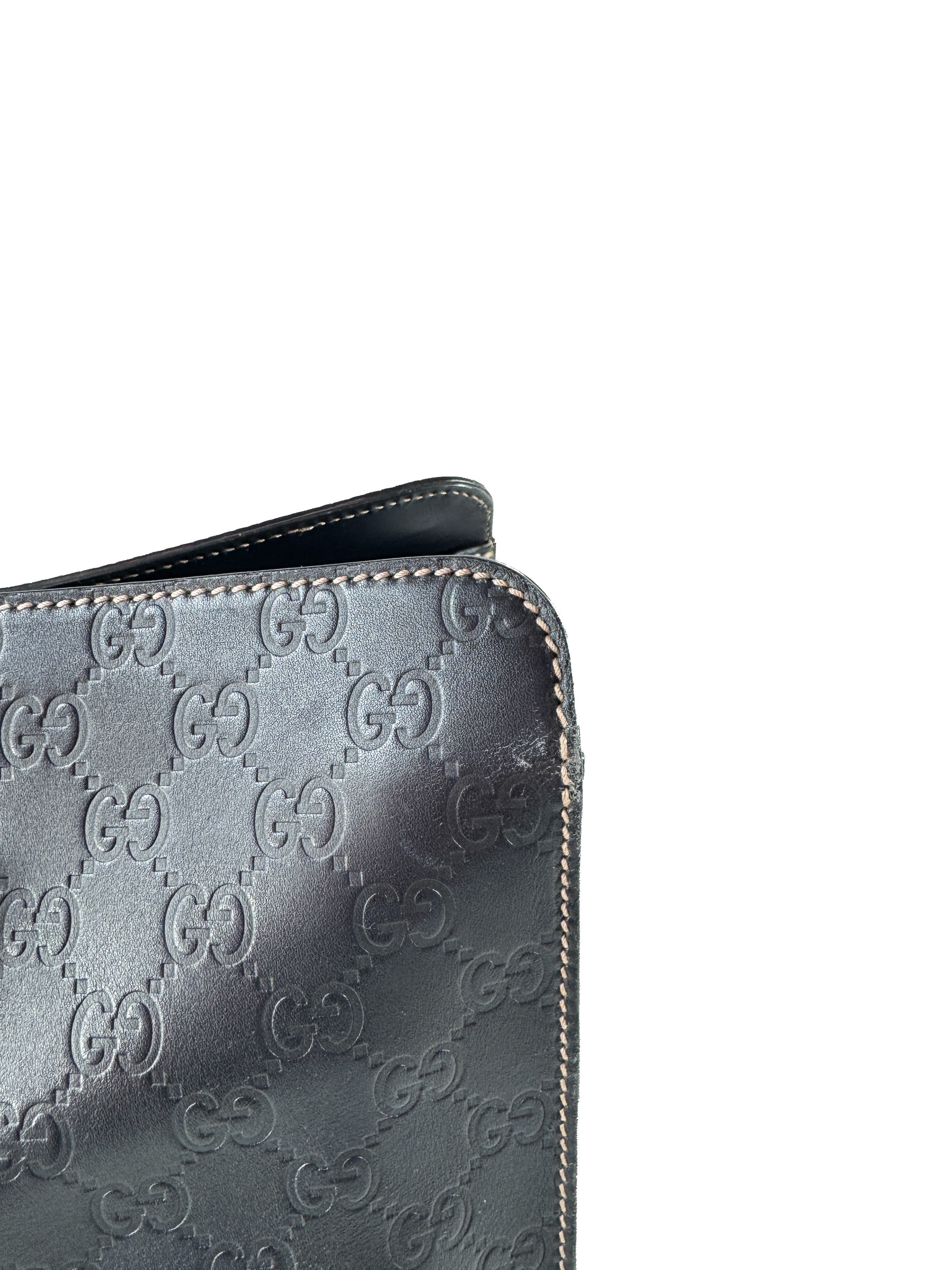 Gucci Guccissima deep navy new Jackie satchel 152610 002058