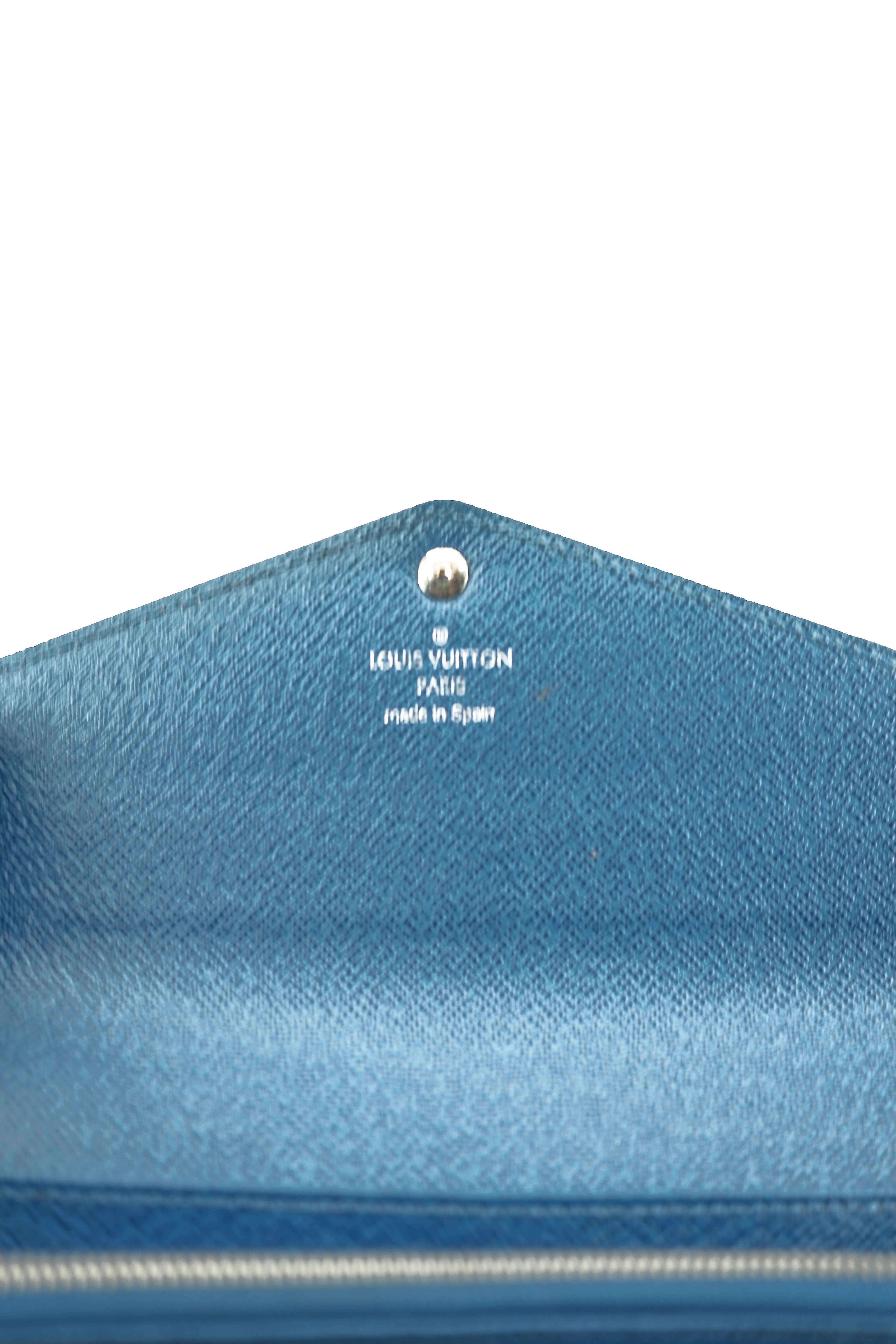 Louis Vuitton epi leather yellow blue Sarah wallet (no datecode)