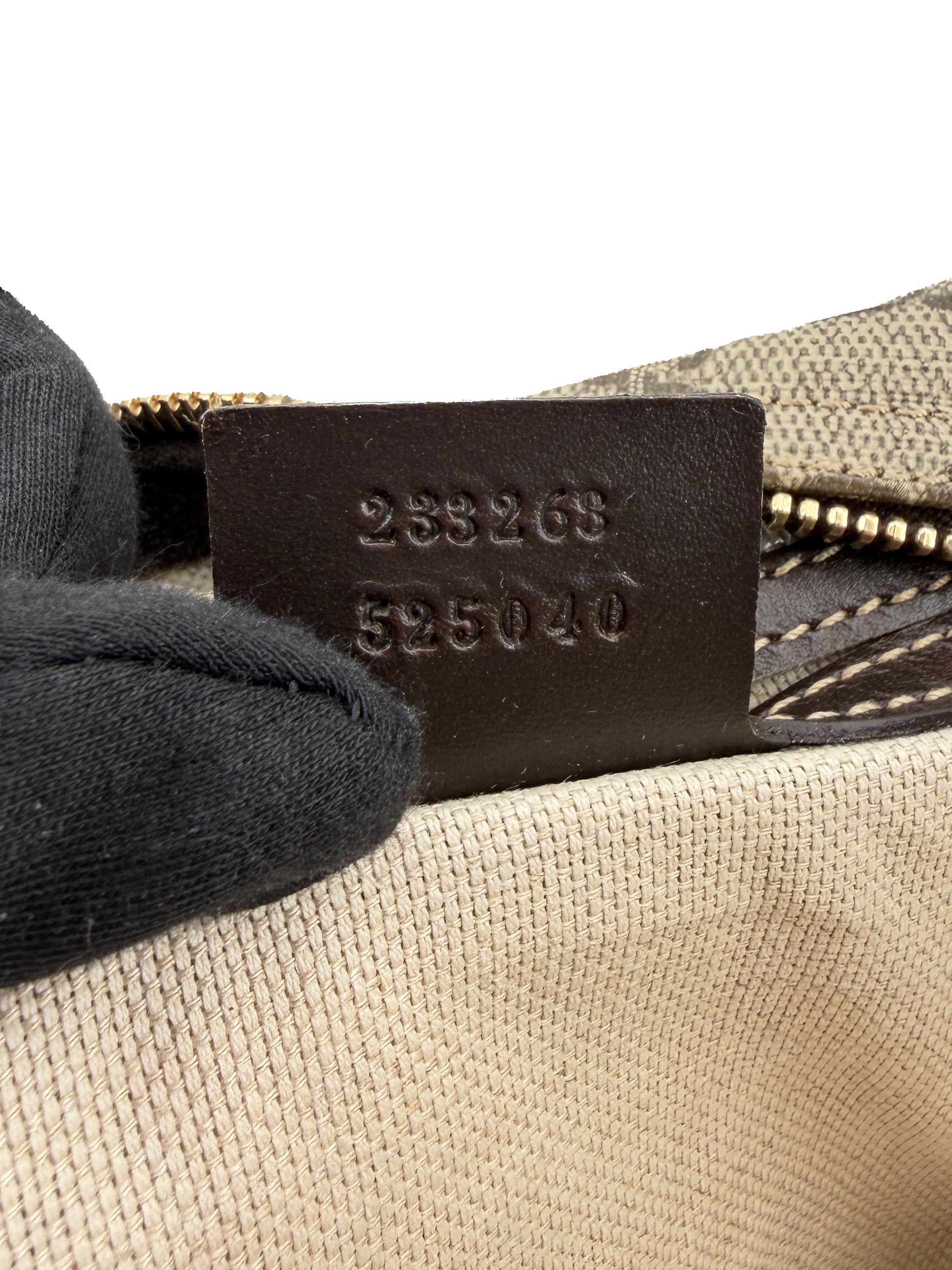 Gucci brown coated canvas crossbody 233268 525040