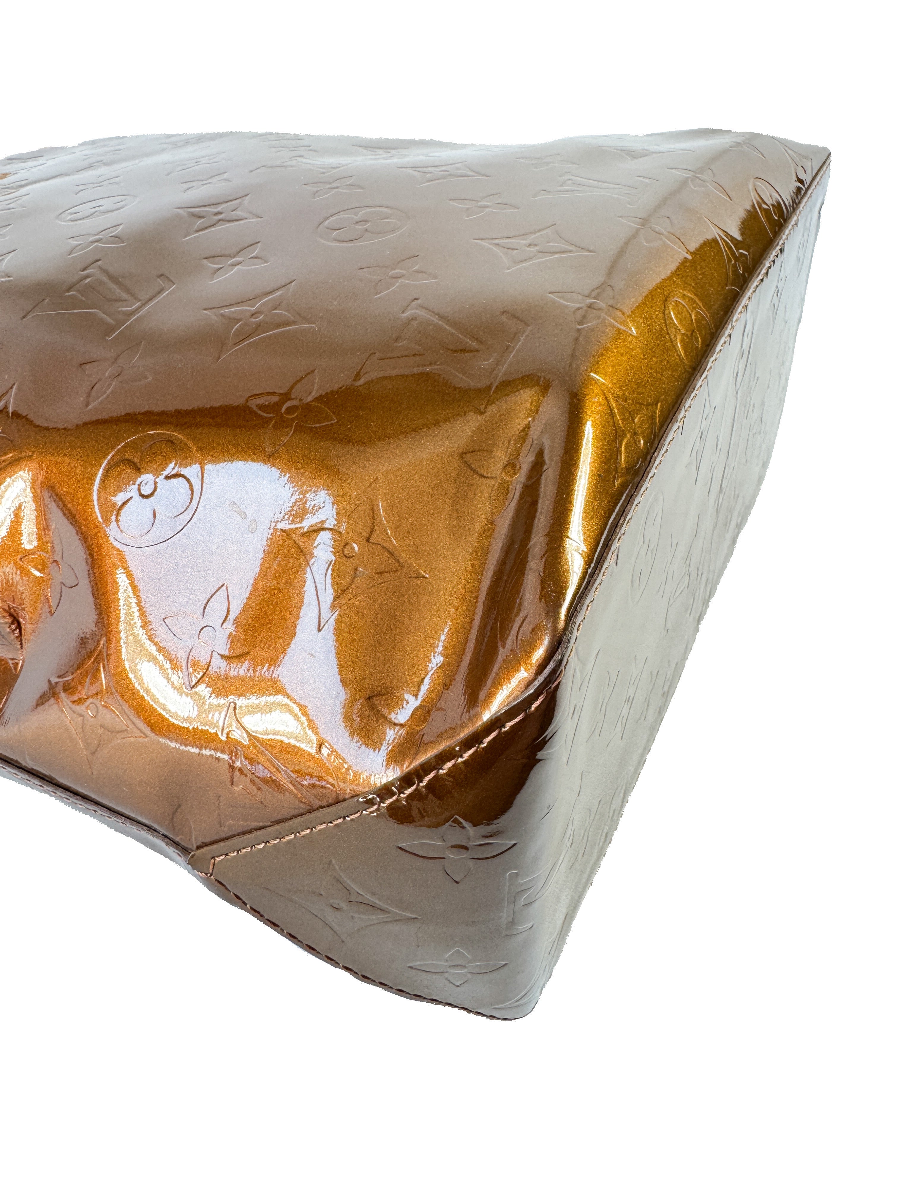 Louis Vuitton bronze vernis Reade MM tote