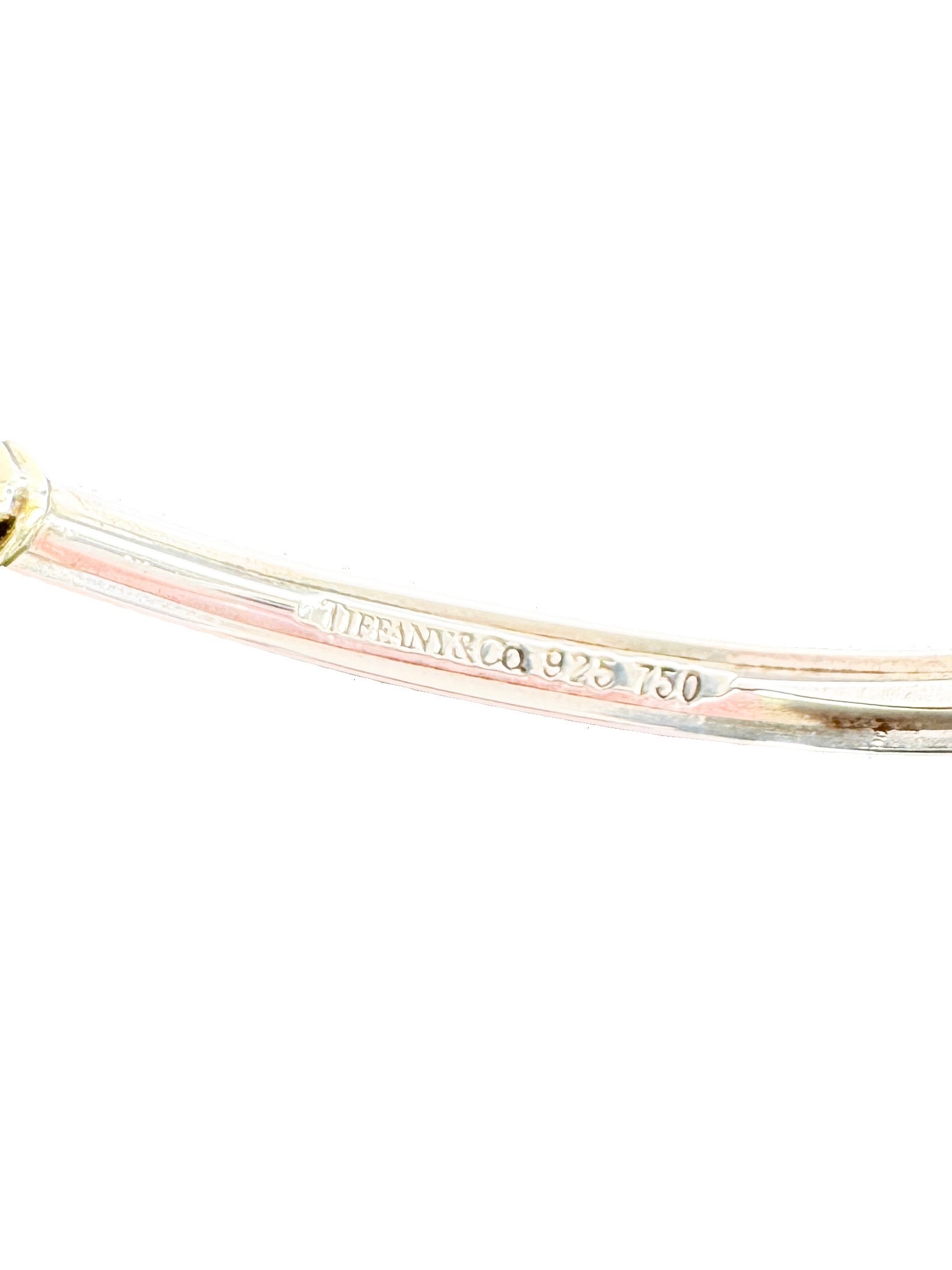 Tiffany & Co sterling silver, 14k gold vintage loop bangle
