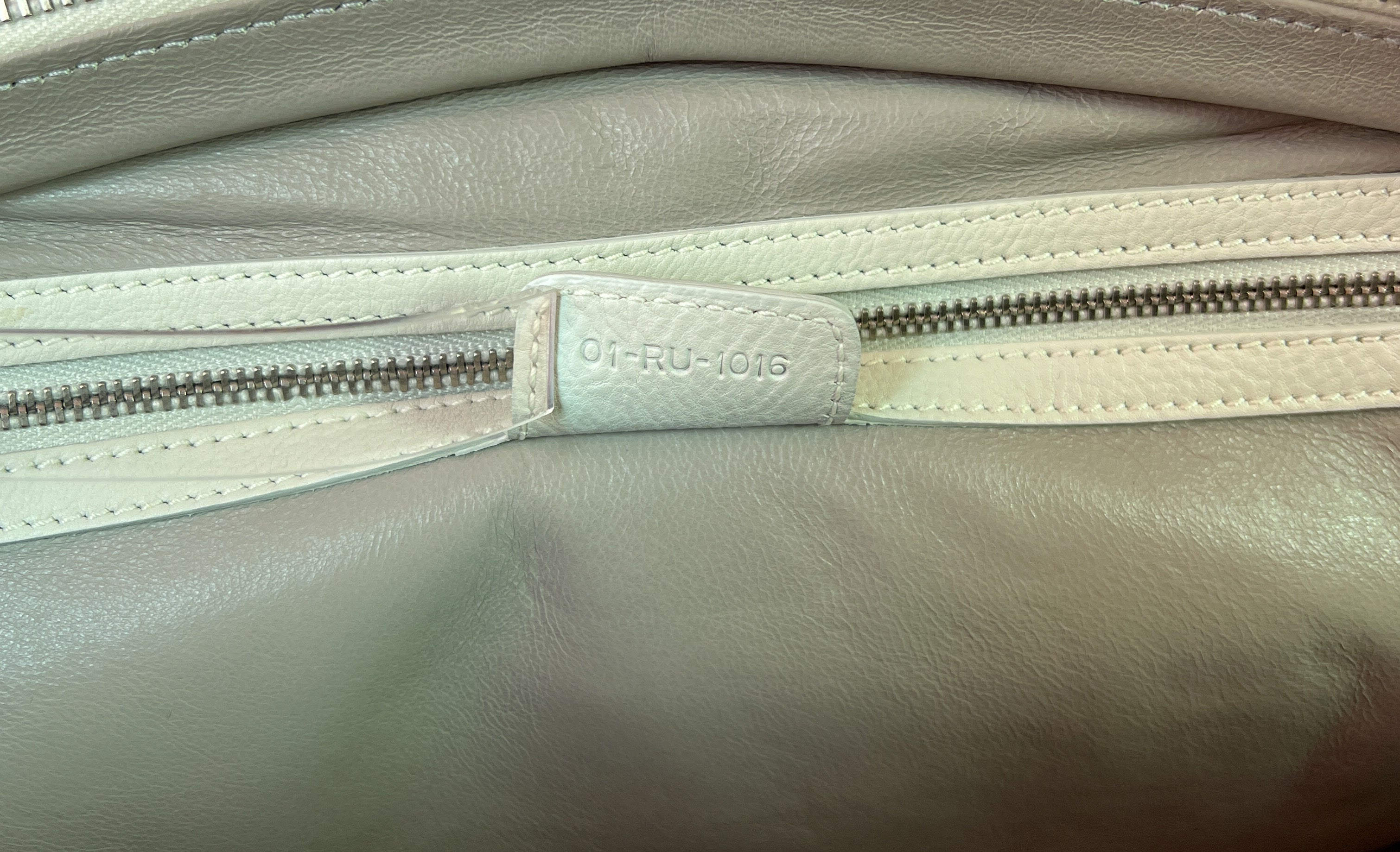 Christian Dior off white leather shoulder bag