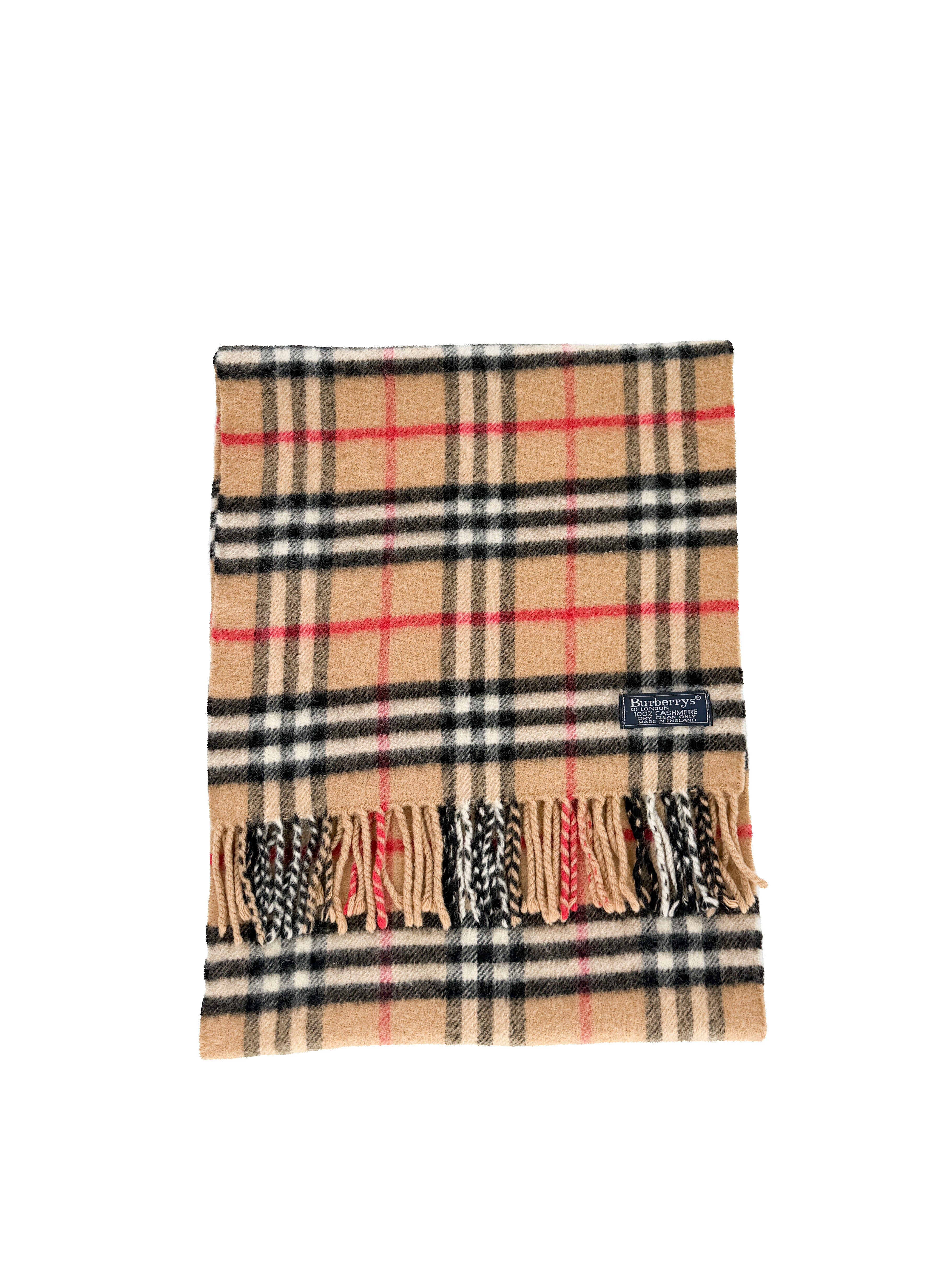 Burberry brown vintage cashmere scarf