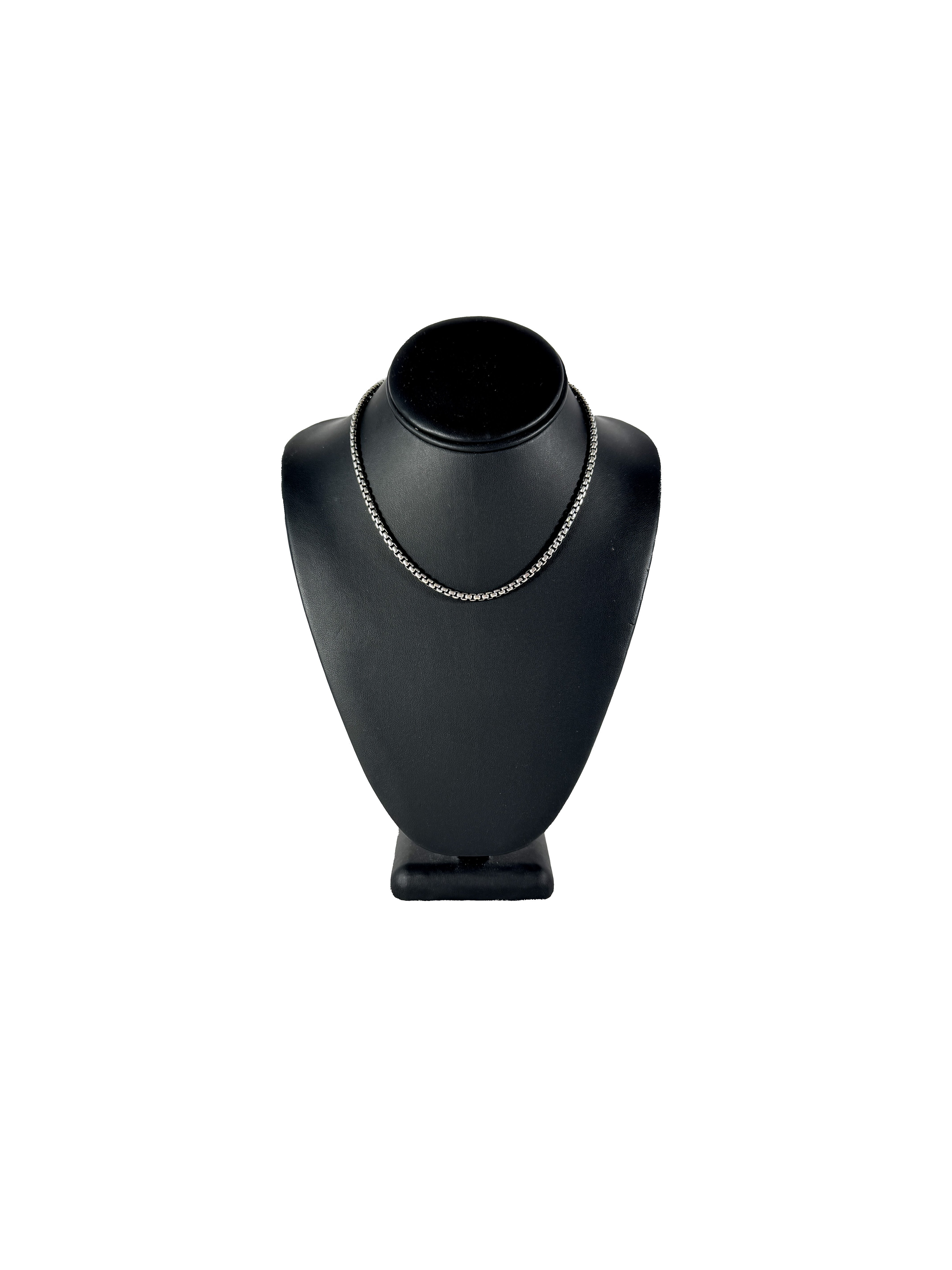 David Yurman sterling silver box chain 16" necklace