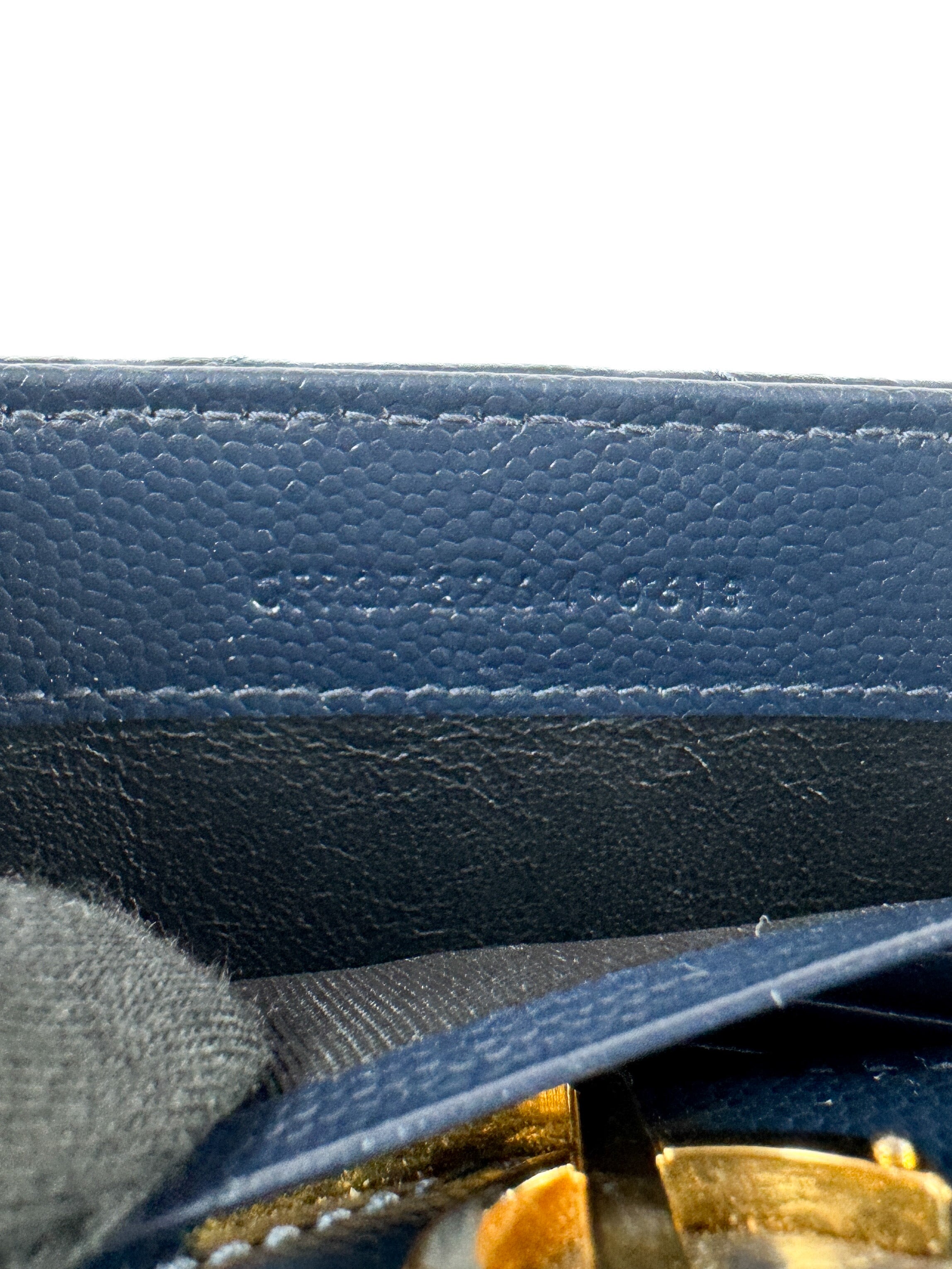 Saint Laurent navy Cassandre long wallet CFP3722640618