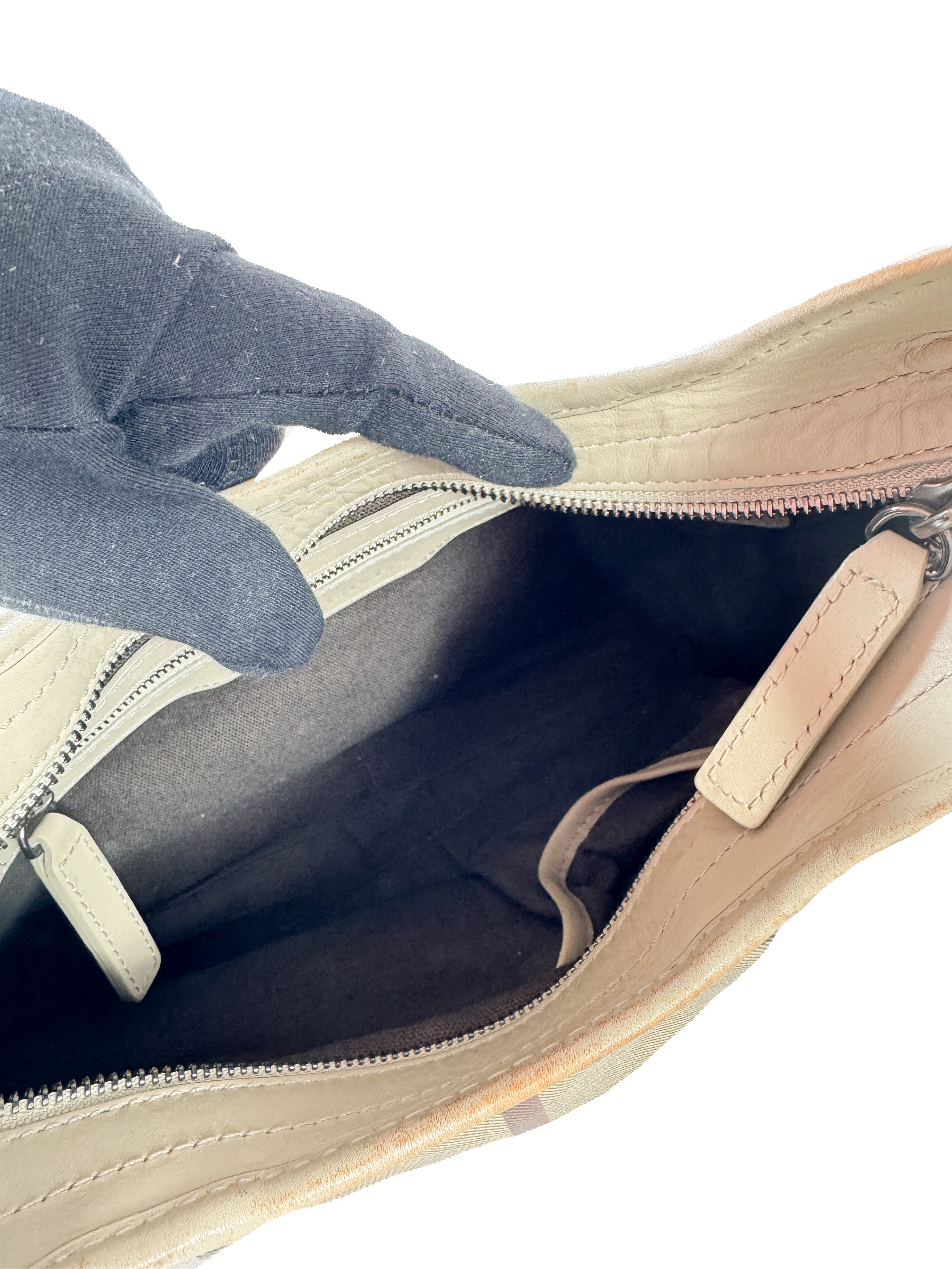 Burberry gray plaid shoulder bag **as is**