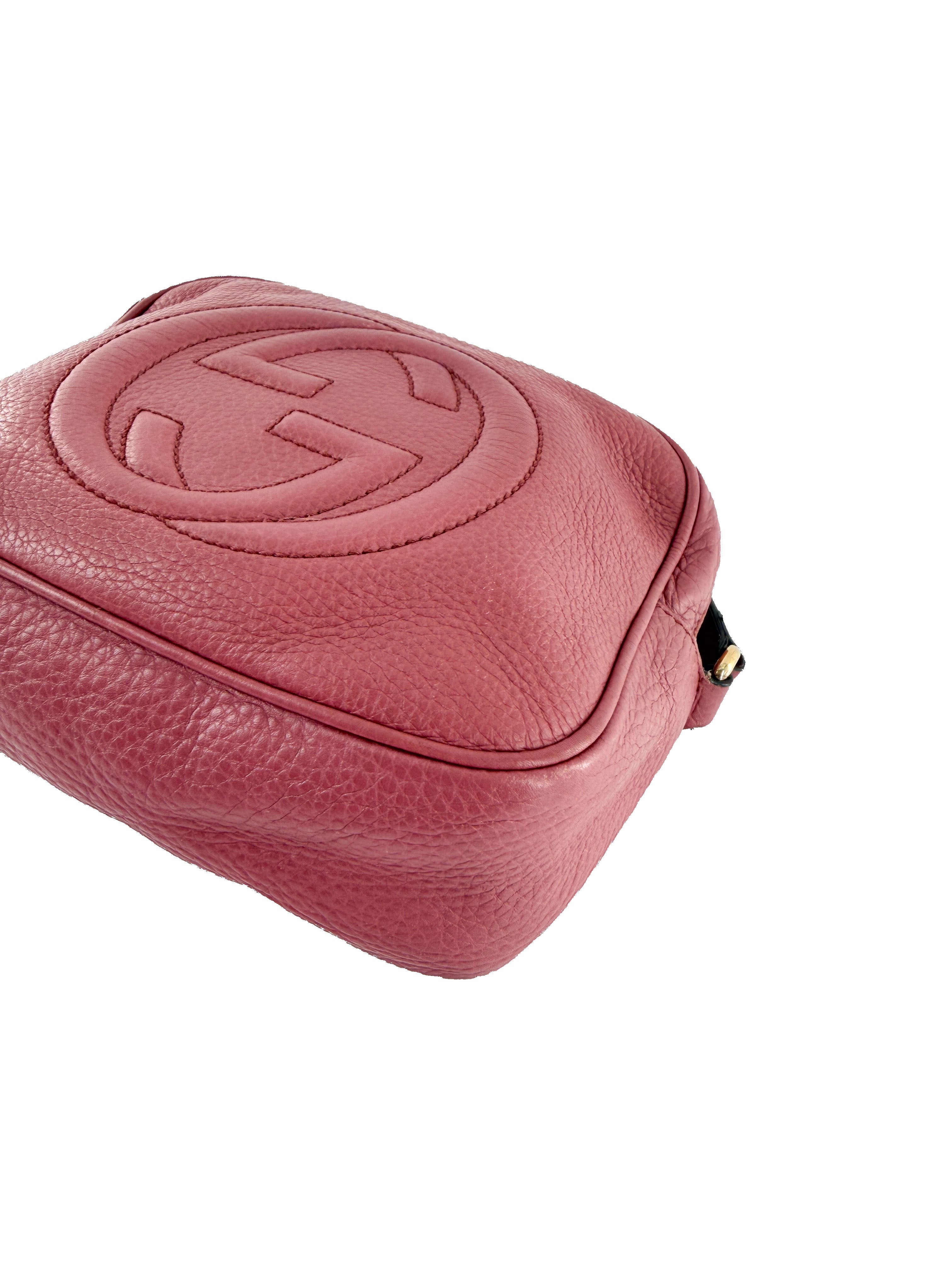 Gucci pink leather Soho Disco crossbody 308364 498879