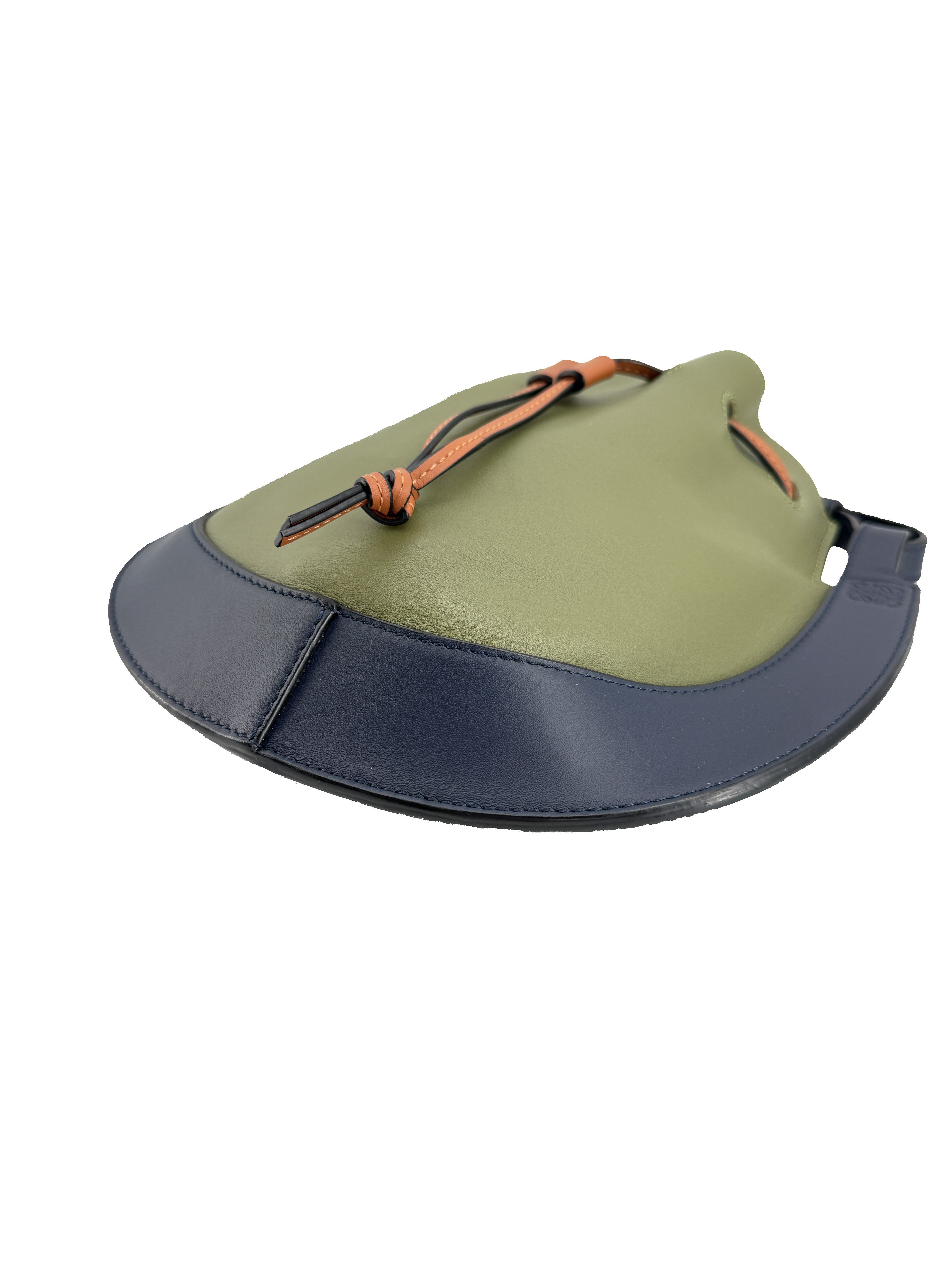 Loewe blue, green colorblock Horseshoe bag 062011