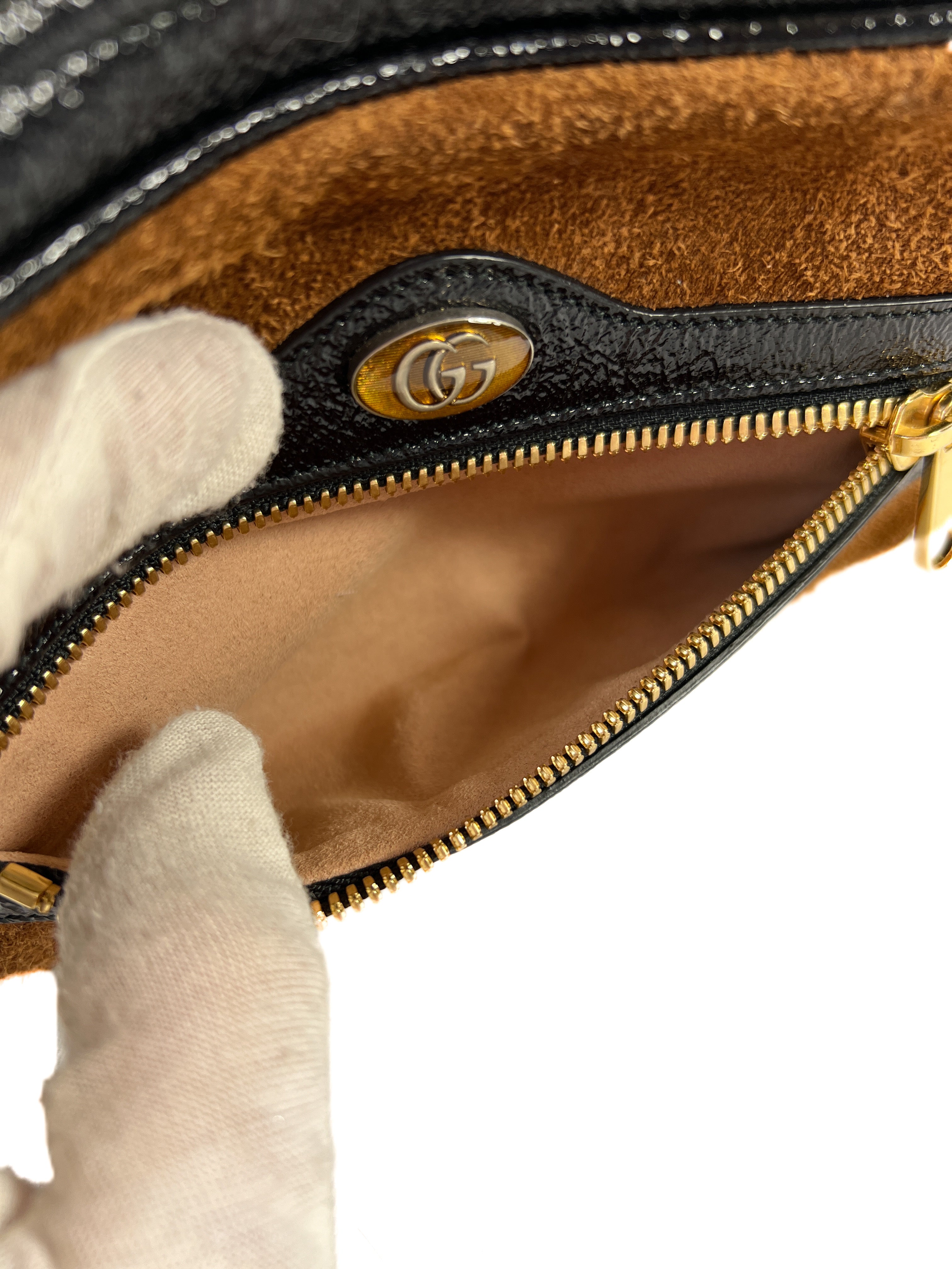 Gucci brown suede Ophidia belt bag