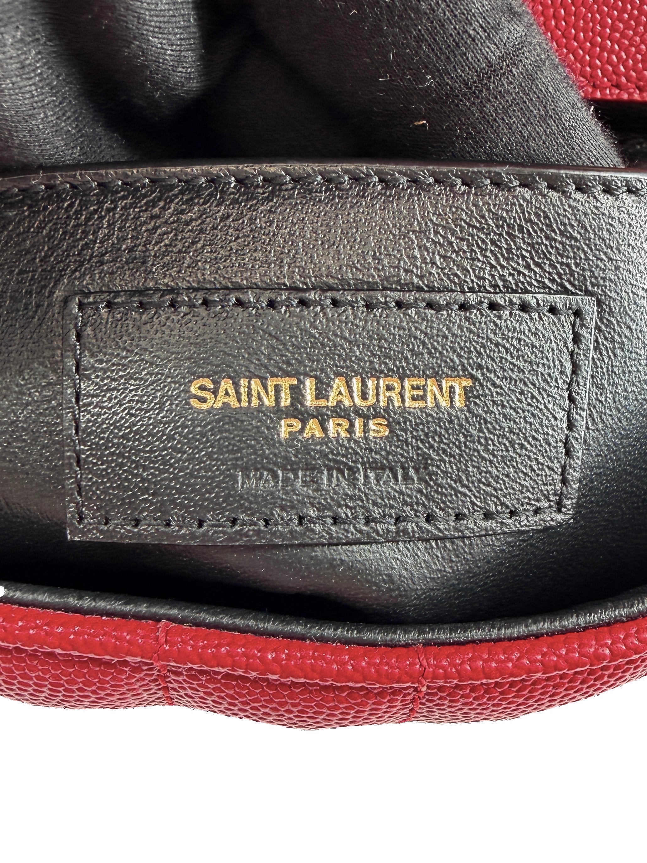 Saint Laurent red small Vicky crossbody PLB532612-0419