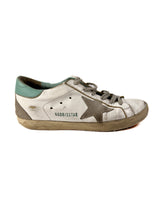 Golden Goose white and blue superstar sneakers size 36
