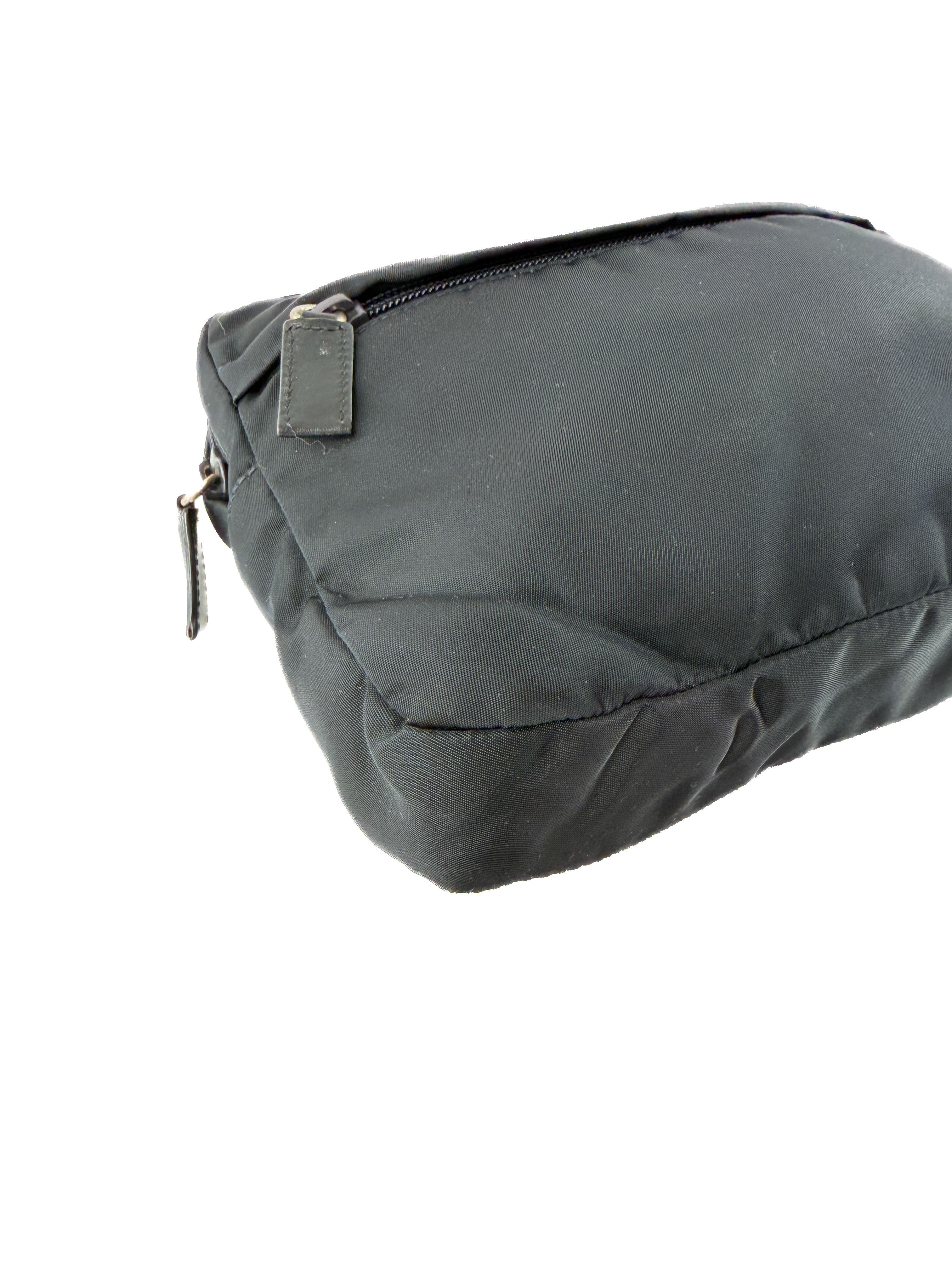 Prada black & navy nylon vintage belt bag