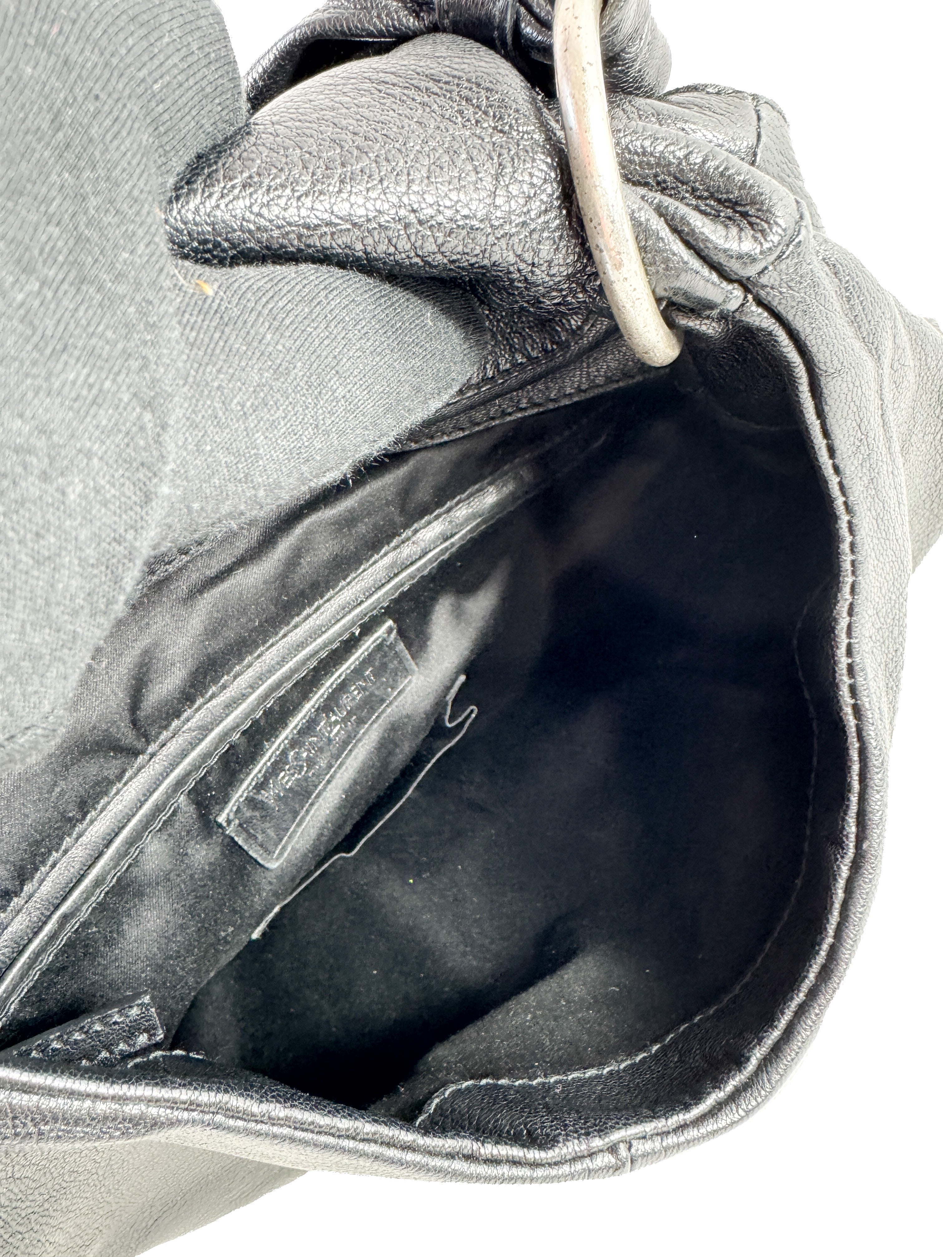 Yves Saint Laurent black leather vintage crossbody 121629 205118