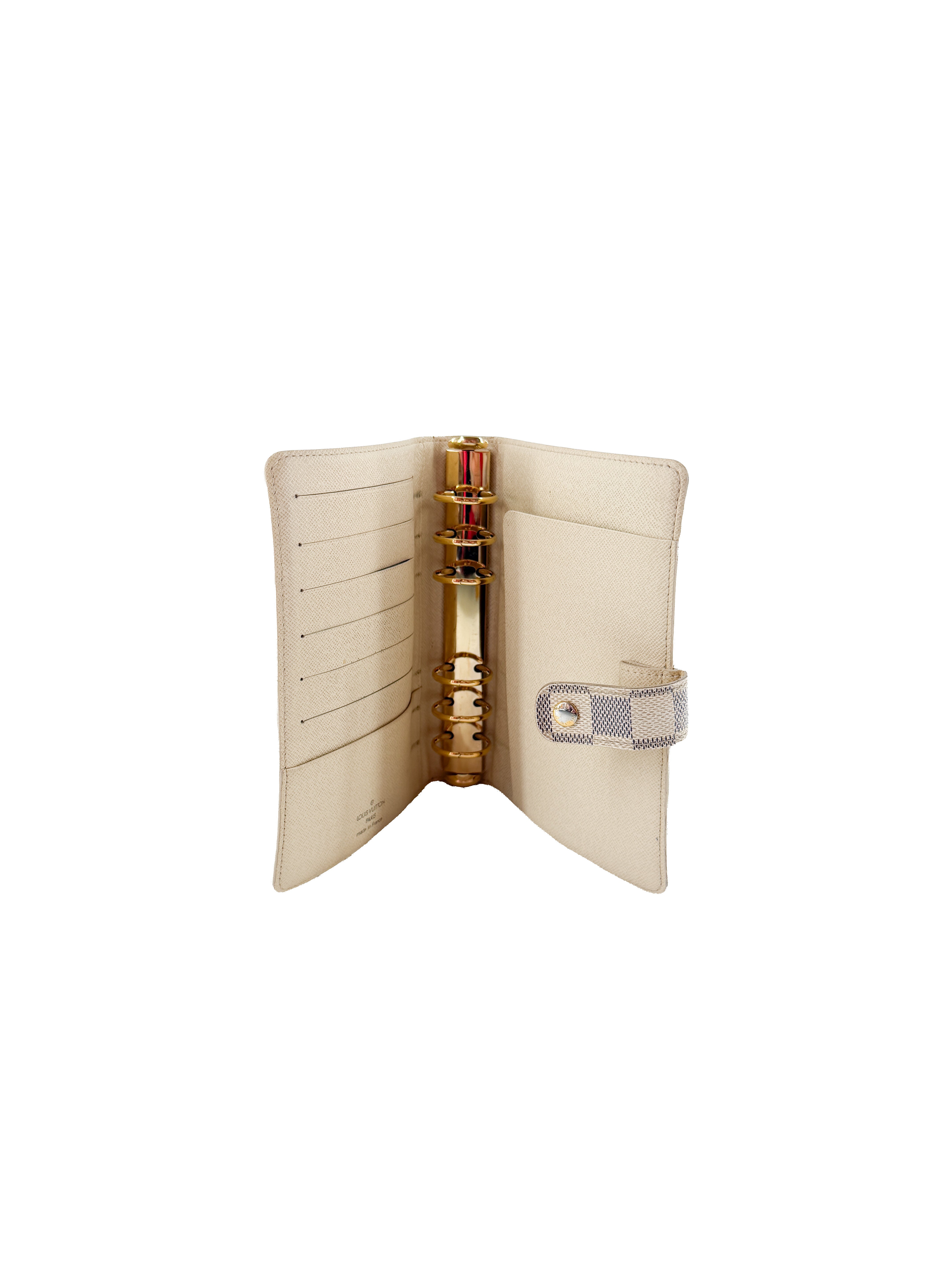 Louis Vuitton damier azur medium ring agenda SP2057