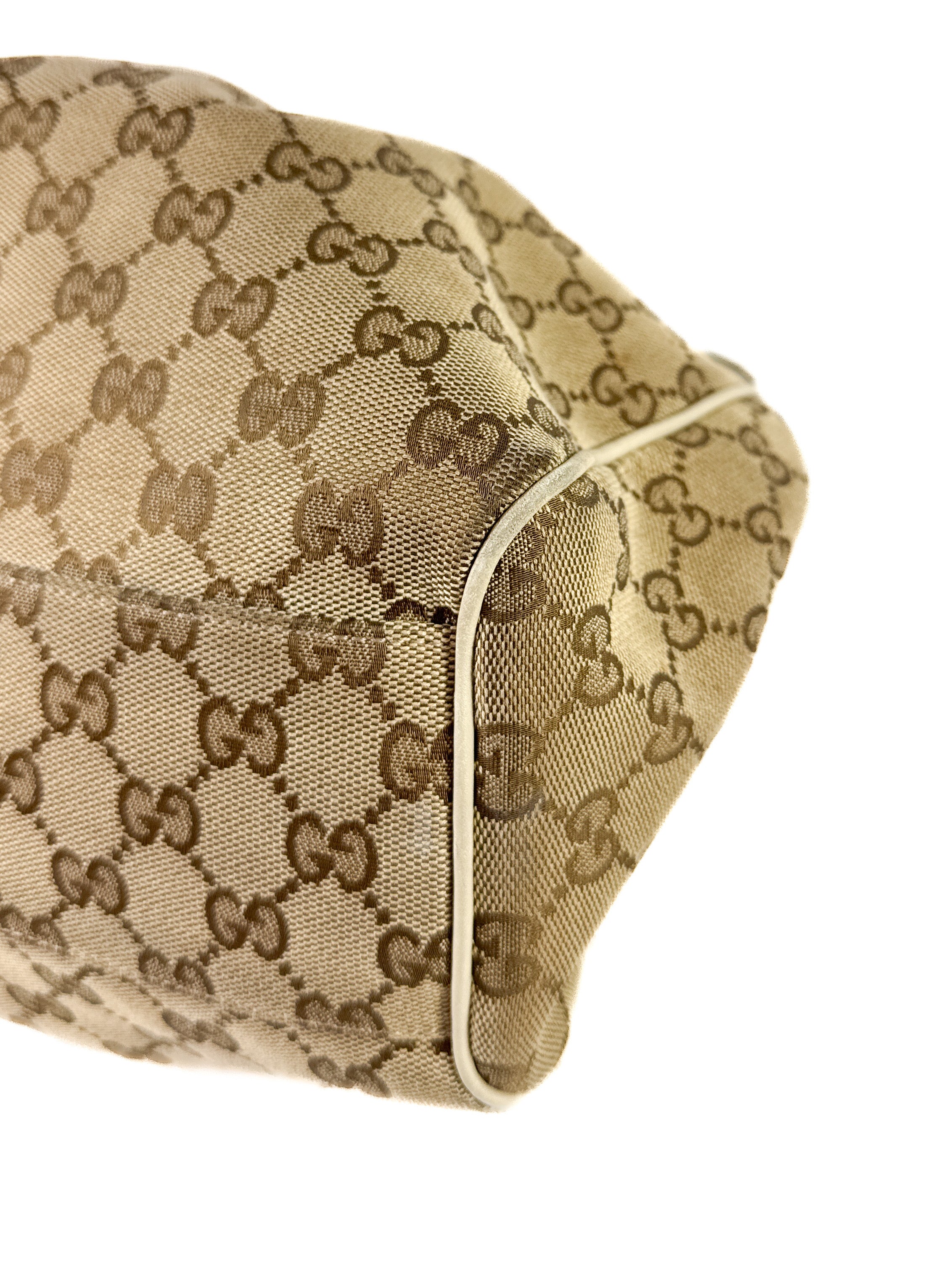 Gucci medium brown/white Sukey hobo shoulder bag 486628
