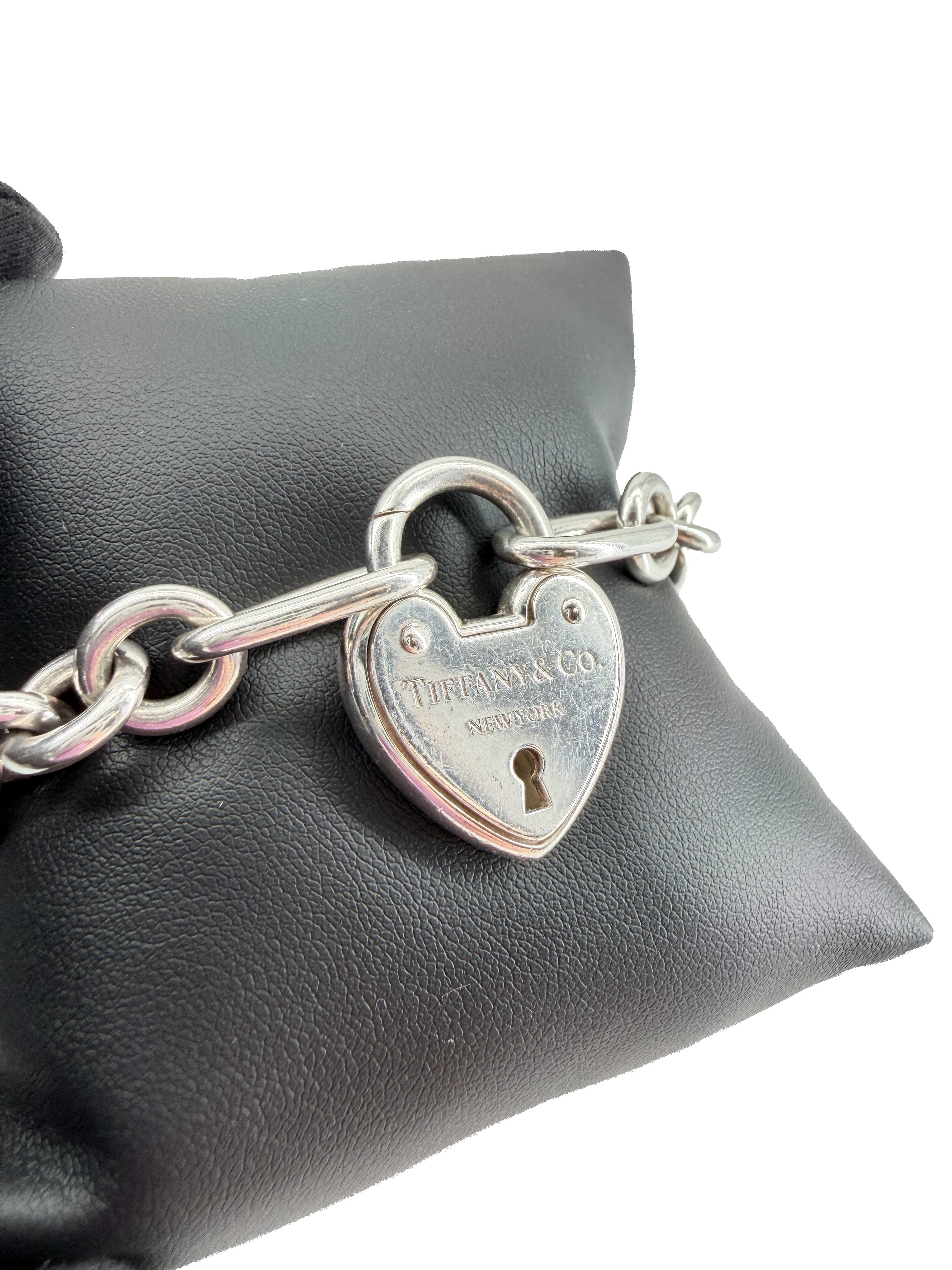 Tiffany & Co sterling silver heart lock bracelet