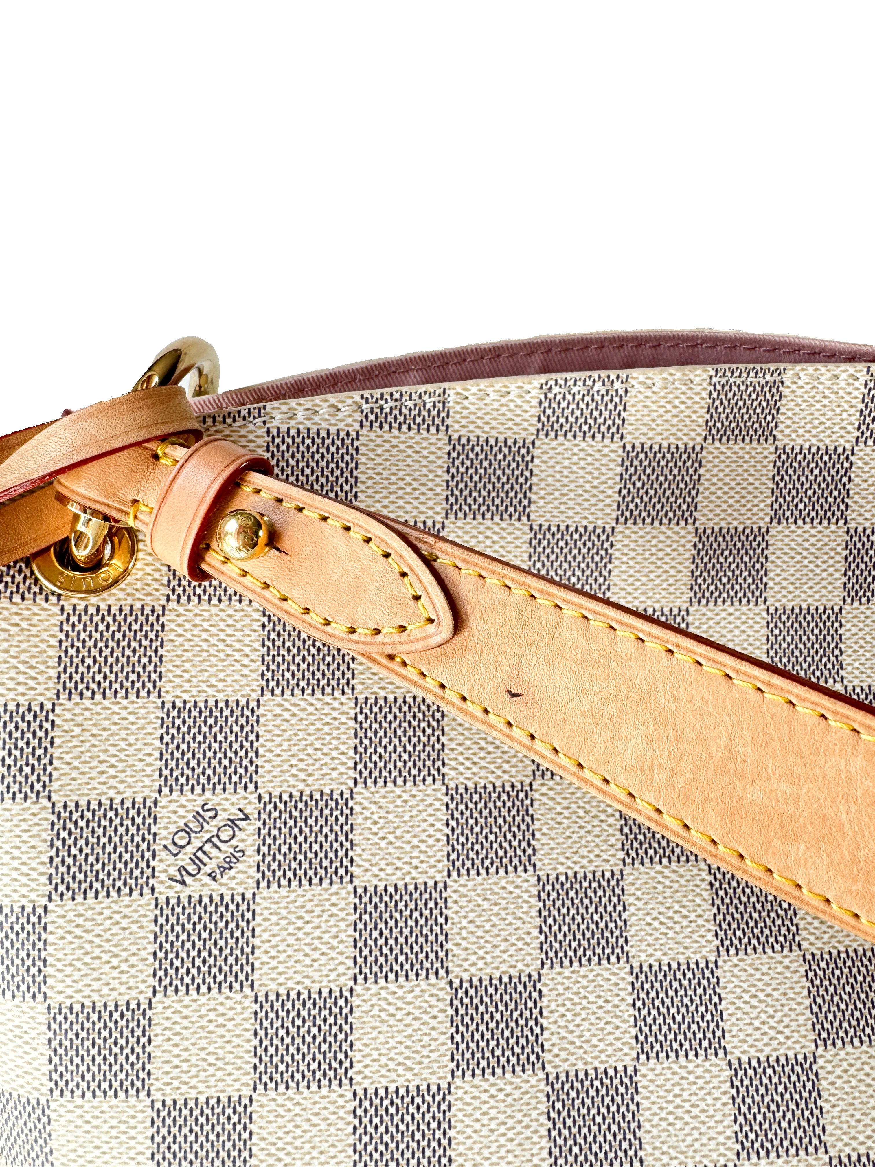 Louis Vuitton damier azur Graceful MM Rose Ballerine (NFC)
