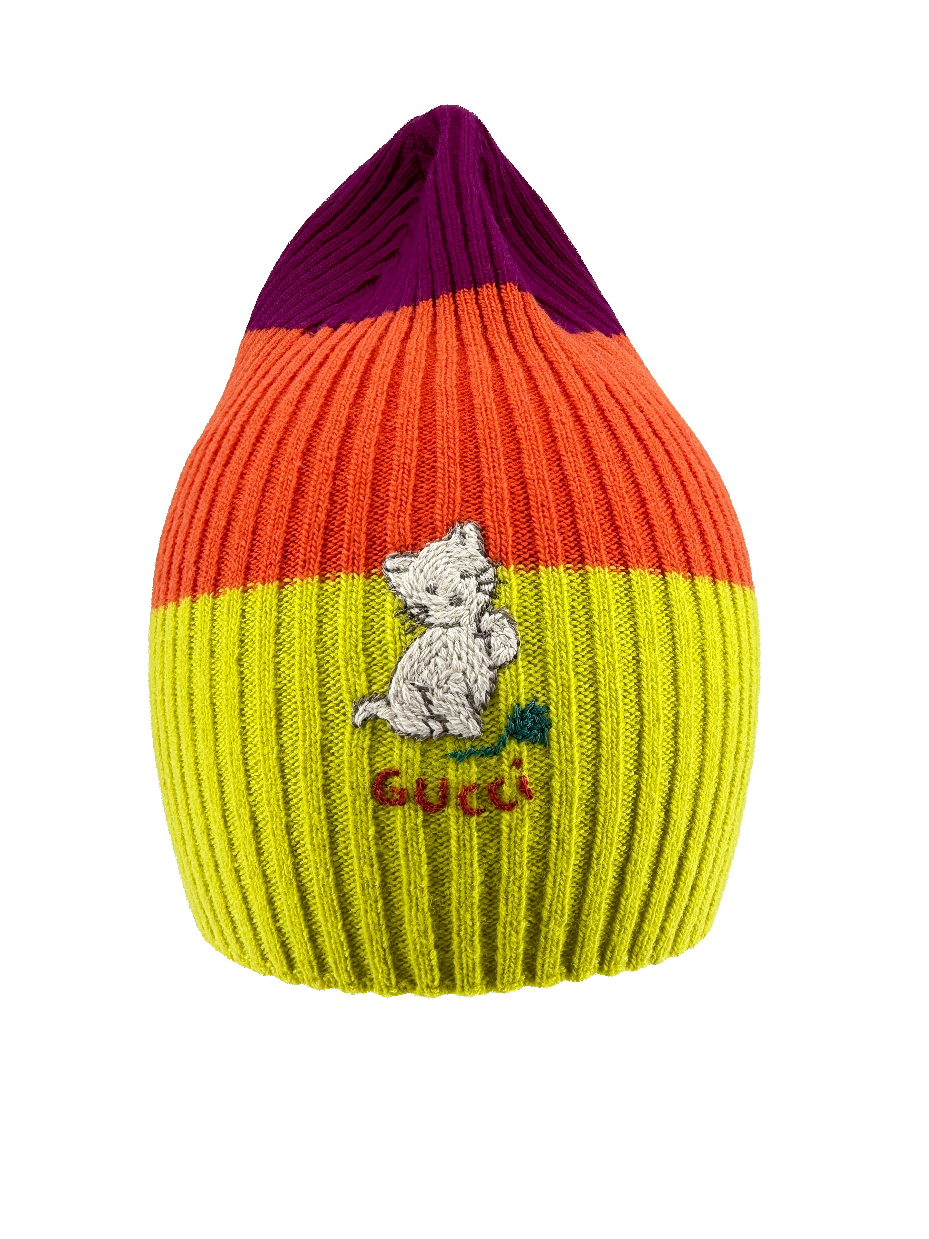 Gucci multicolor embroidered beanie