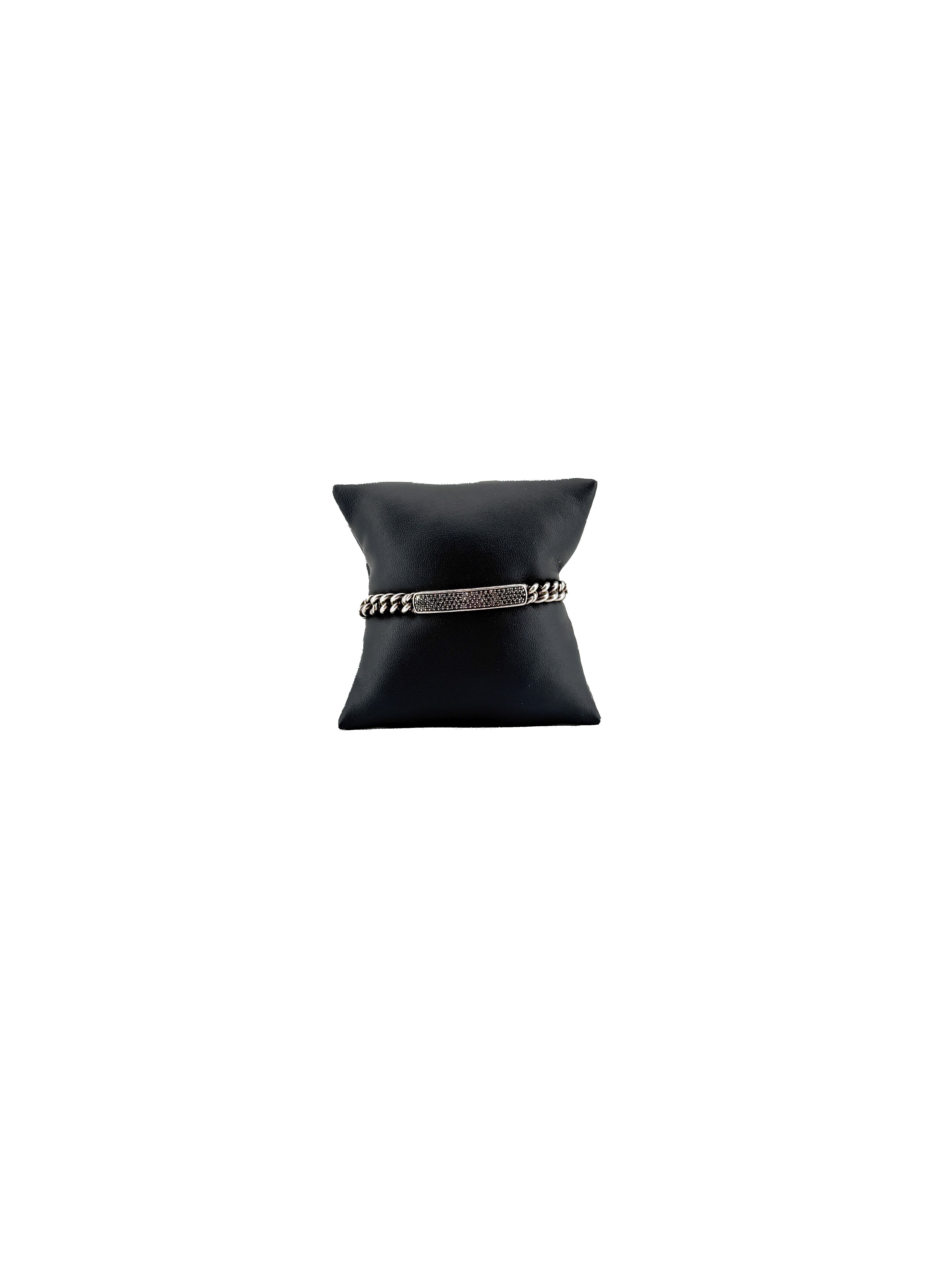 David Yurman Black Diamond Petite Pavé ID Bracelet