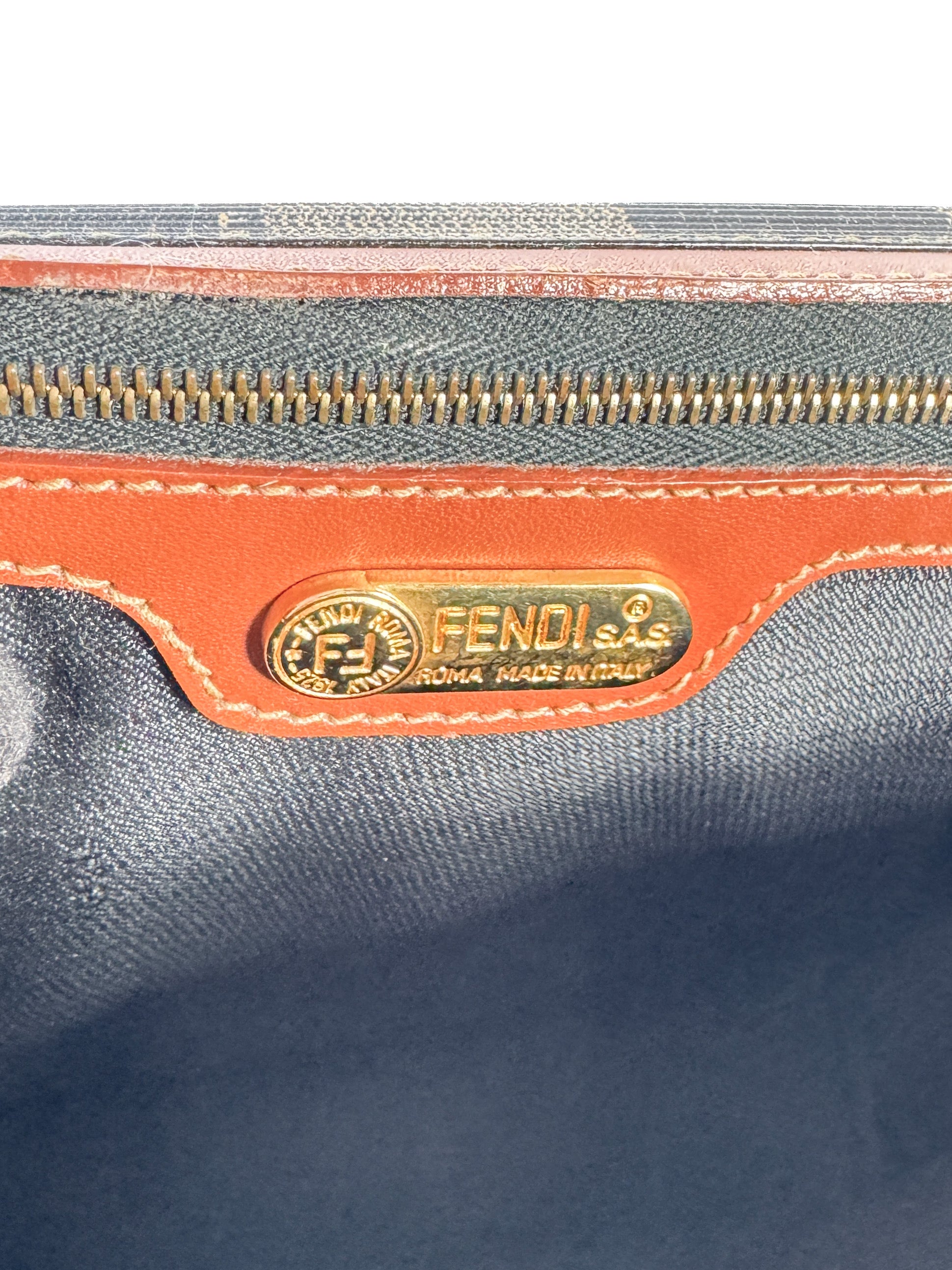 Fendi pequin striped vintage shoulder bag 211 26001068 *as is*