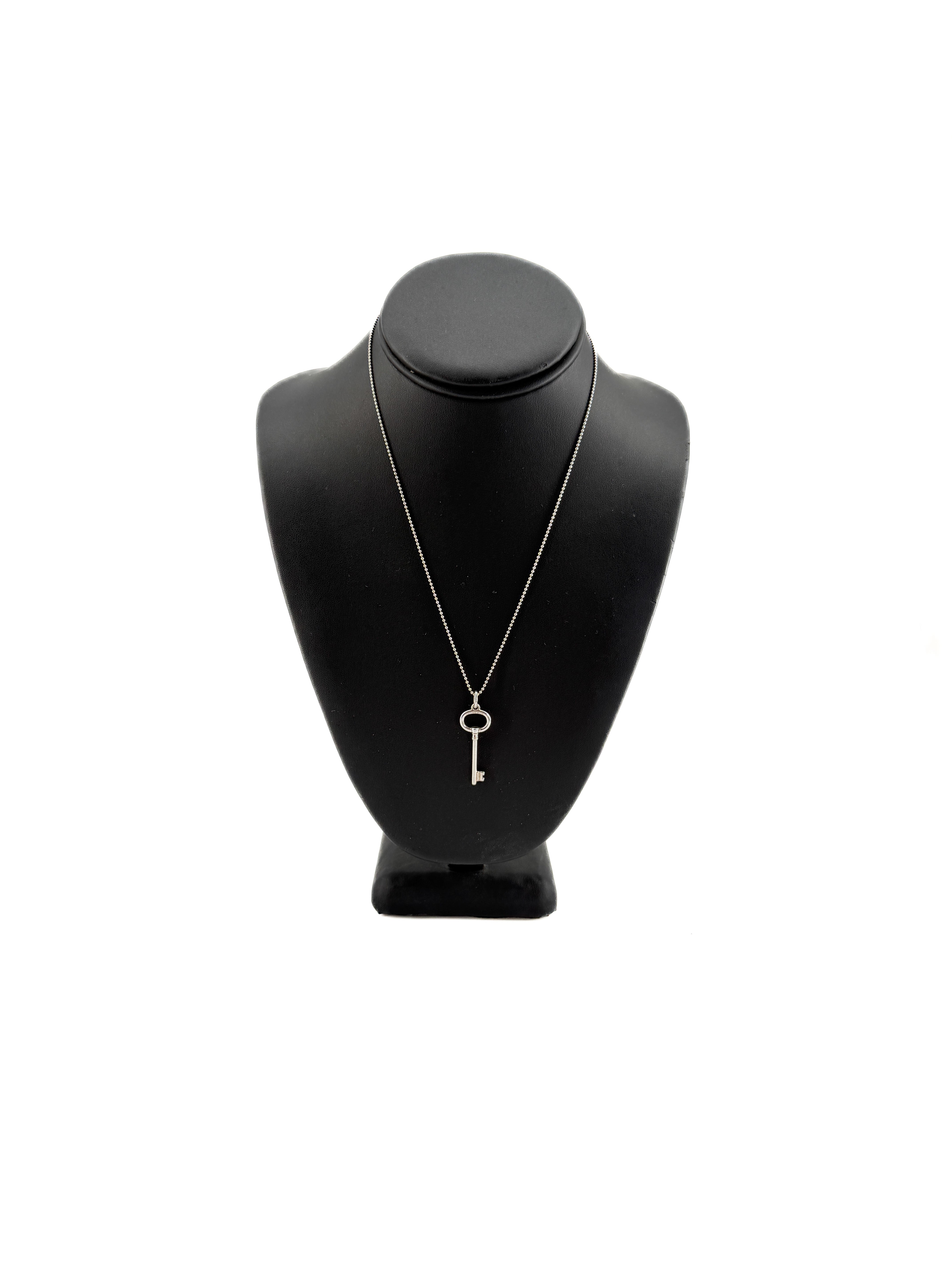 Tiffany & Co sterling silver key necklace