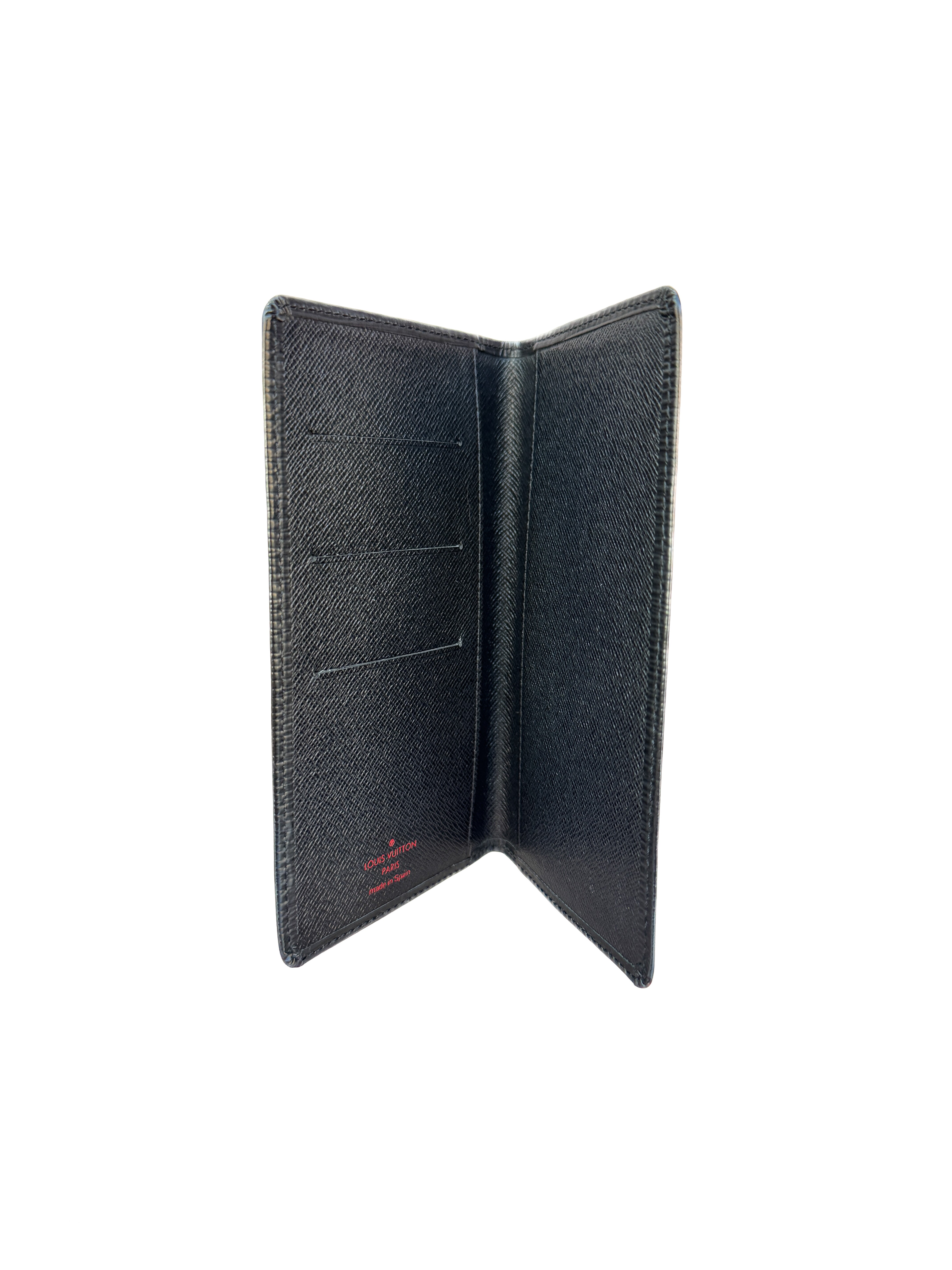 Louis Vuitton black epi leather Brazza wallet CA0061