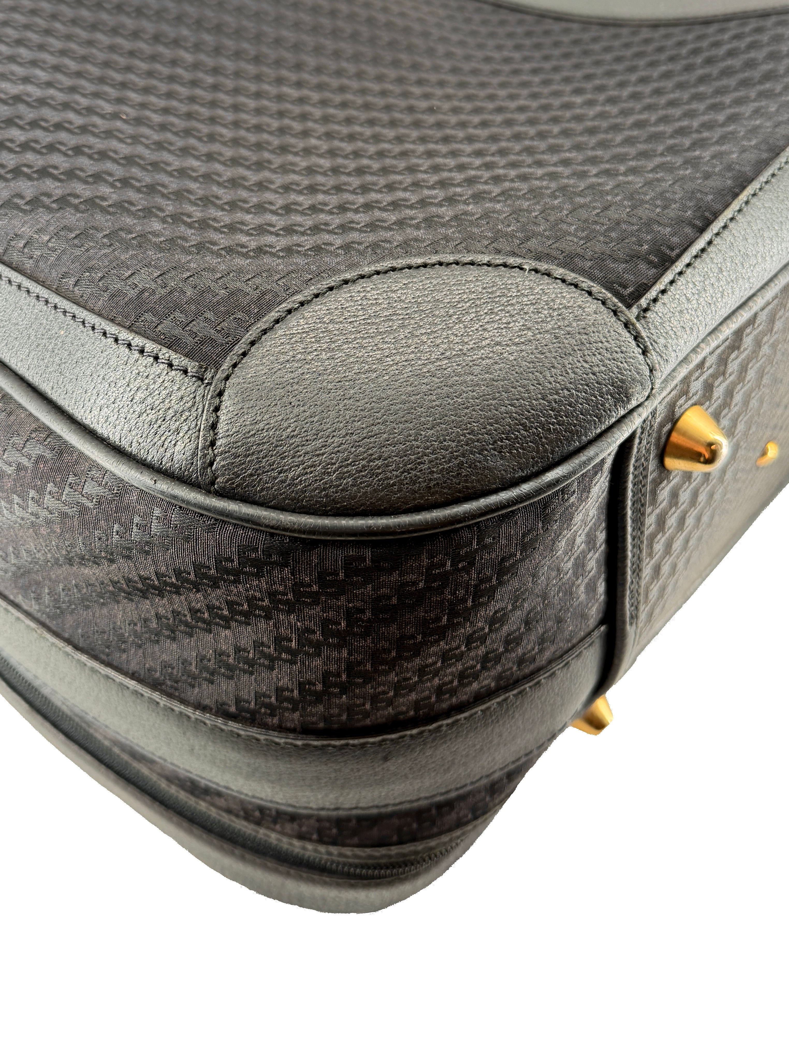 Gucci black vintage G print suitcase 1211-65