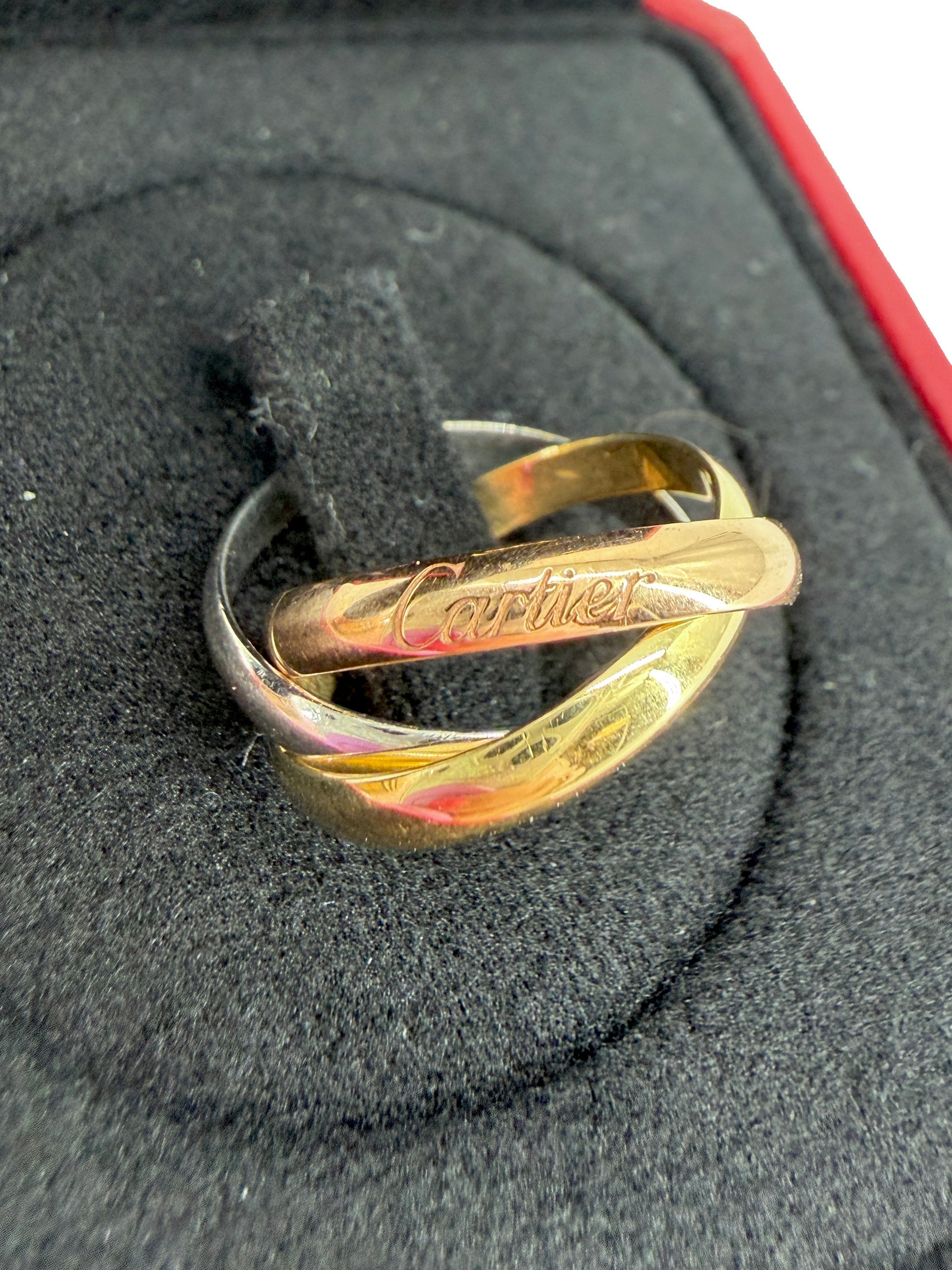 Cartier Trinity small model 3 golds size 50