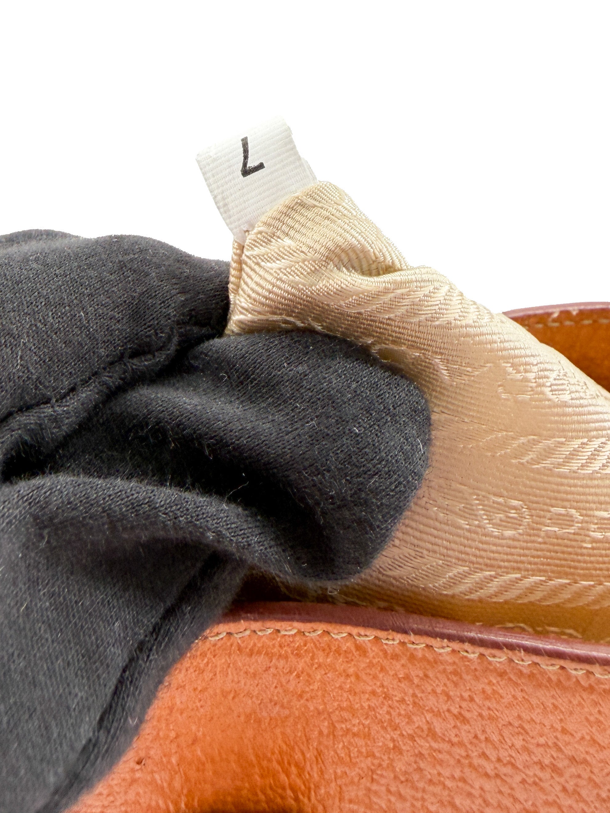 Prada orange leather mini tote