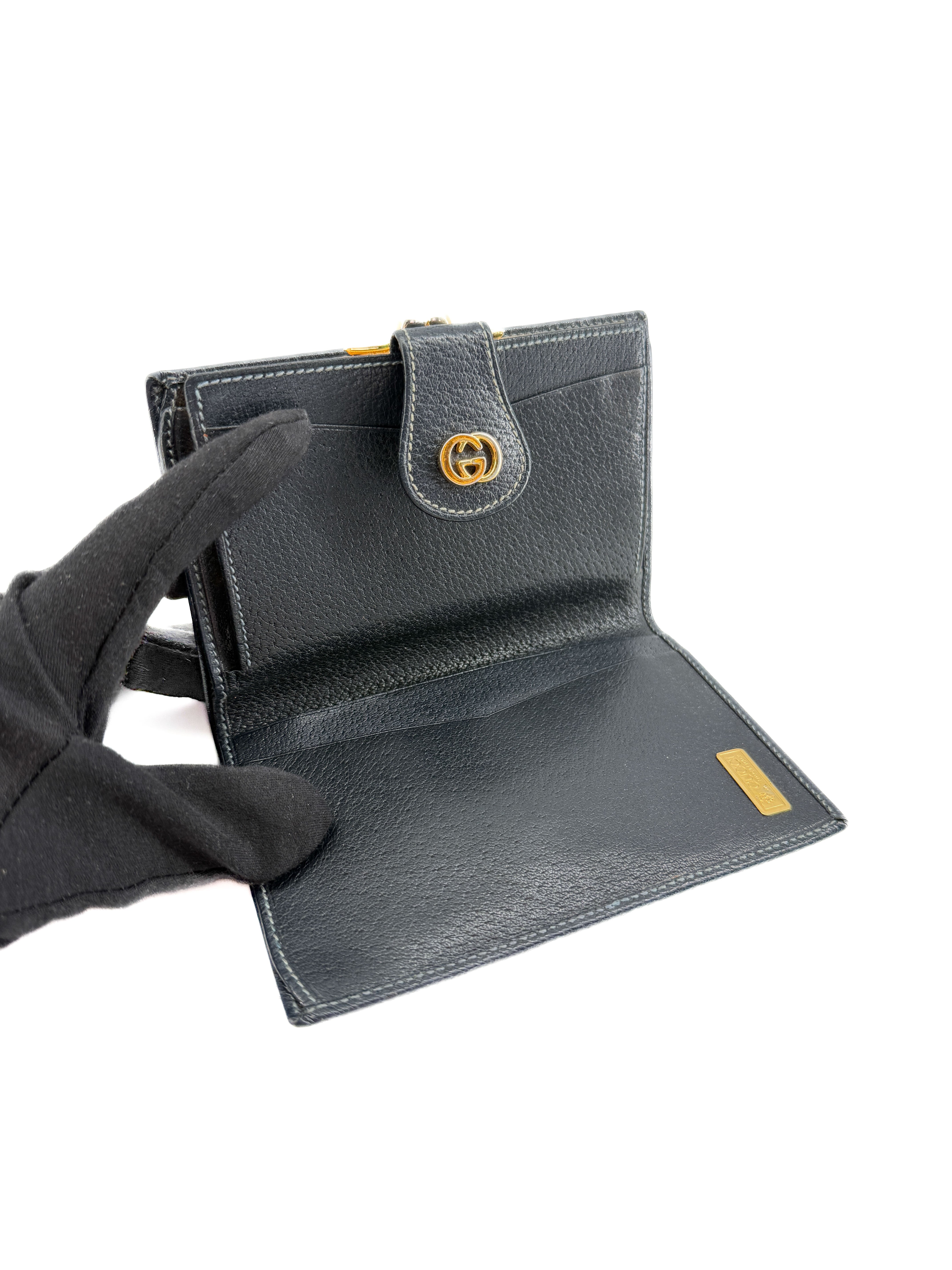 Gucci navy vintage GG wallet 035-149-0961