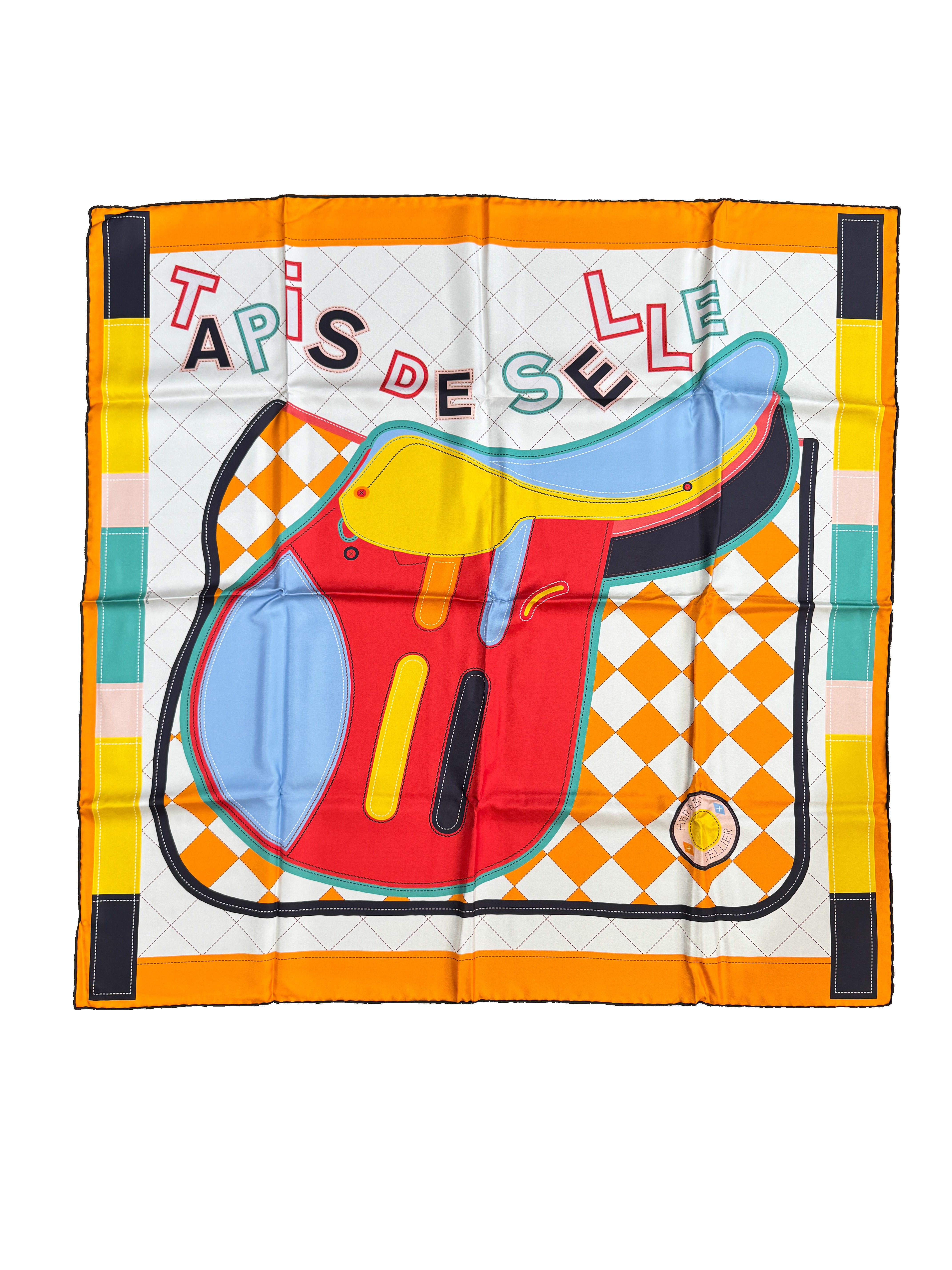 Hermès tapis de selle silk scarf NWT