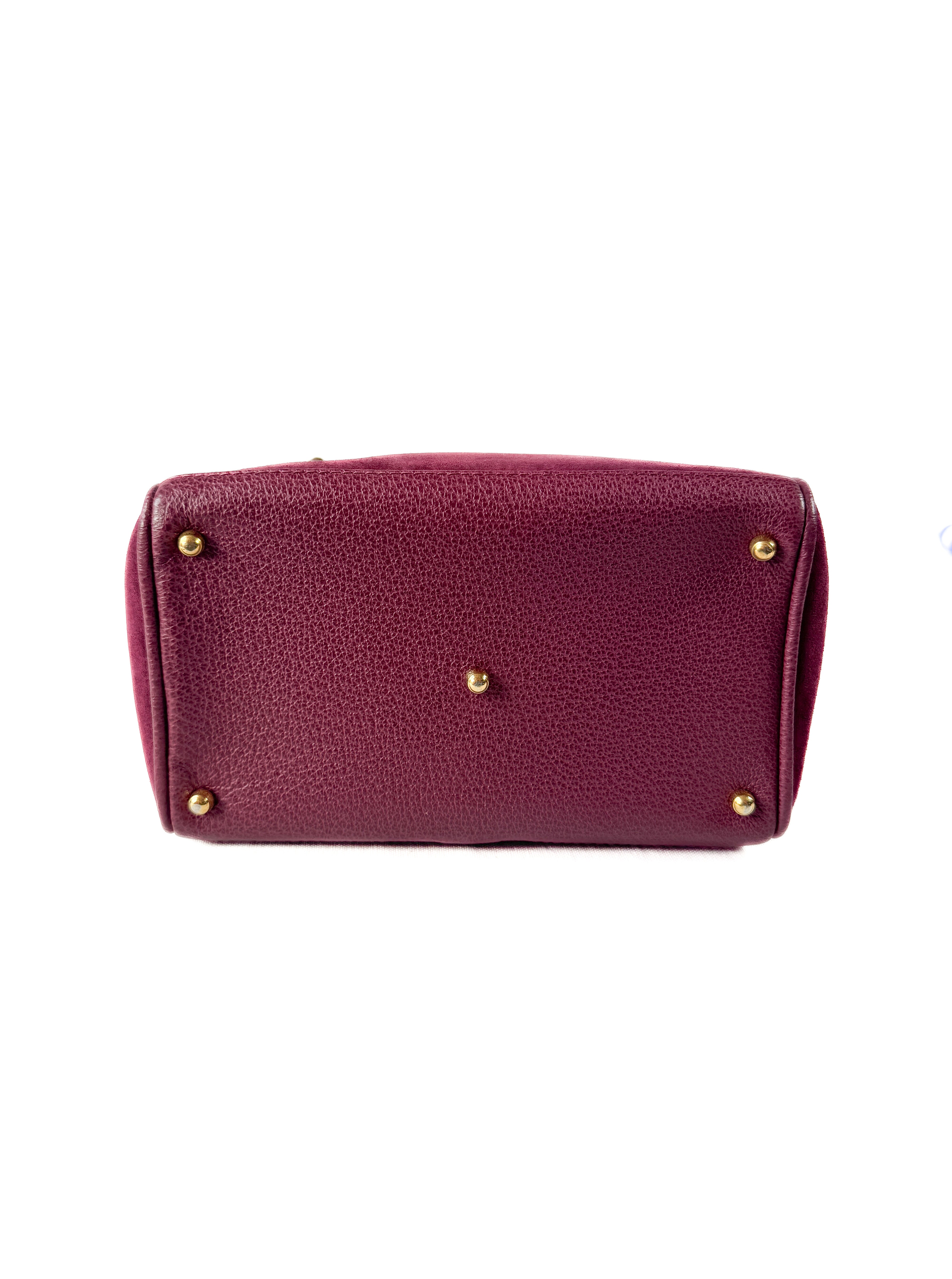 Gucci purple suede vintage Bamboo bag 000 123 0316