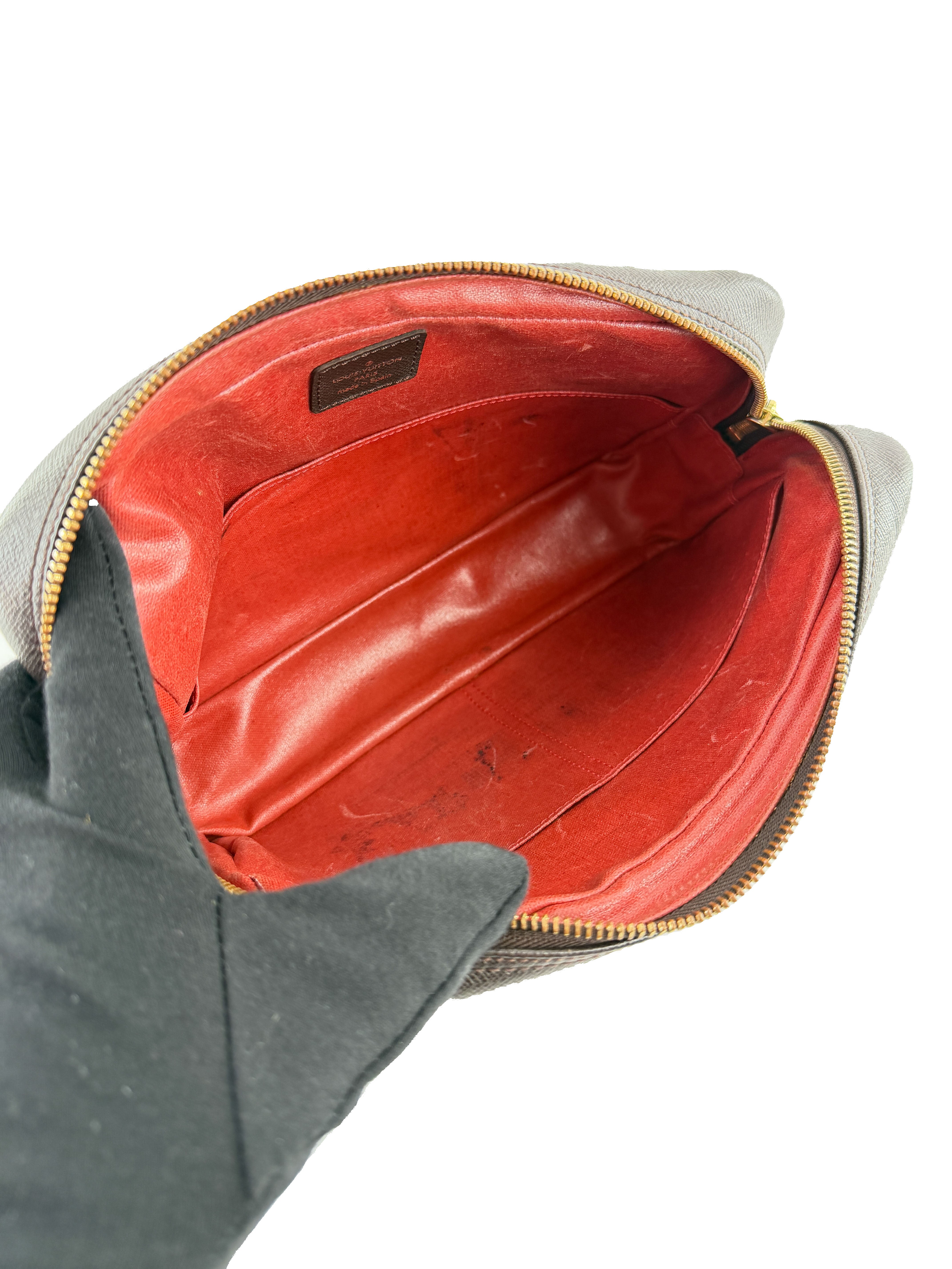 Louis Vuitton damier ebene trousse zip pouch 28