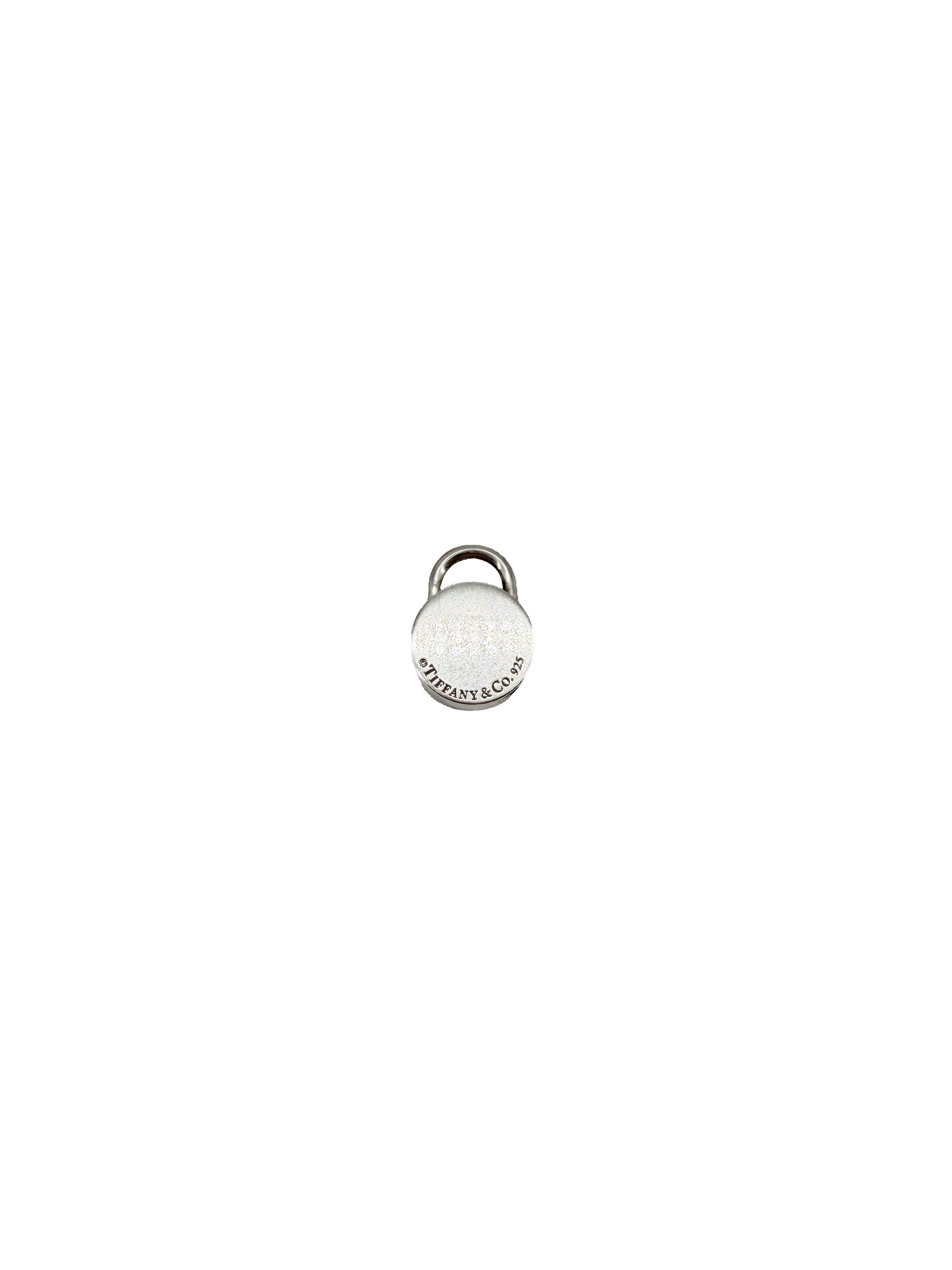 Tiffany & Co sterling silver notes lock charm