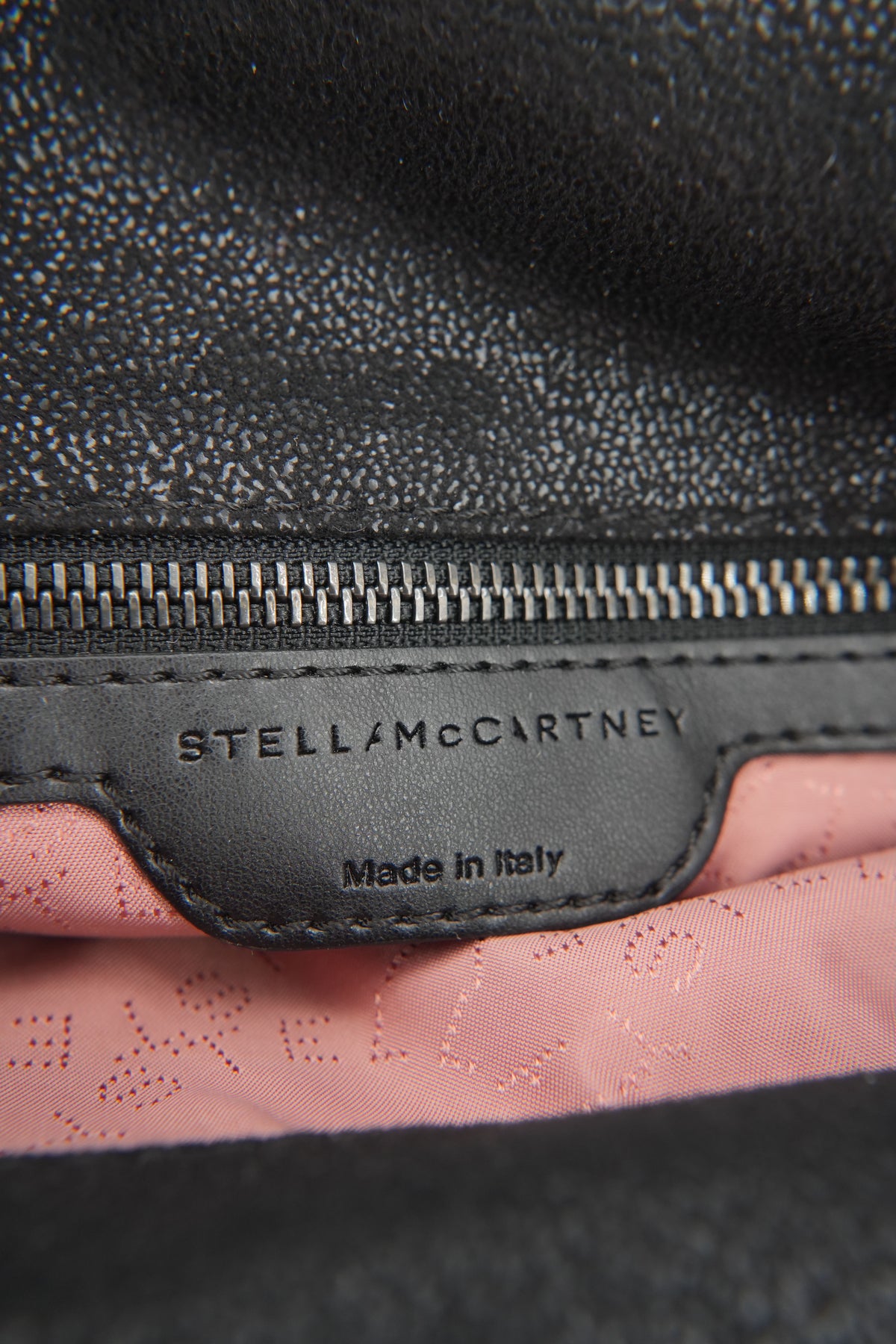 Stella McCartney black Falabella fold over Shaggy Deer tote