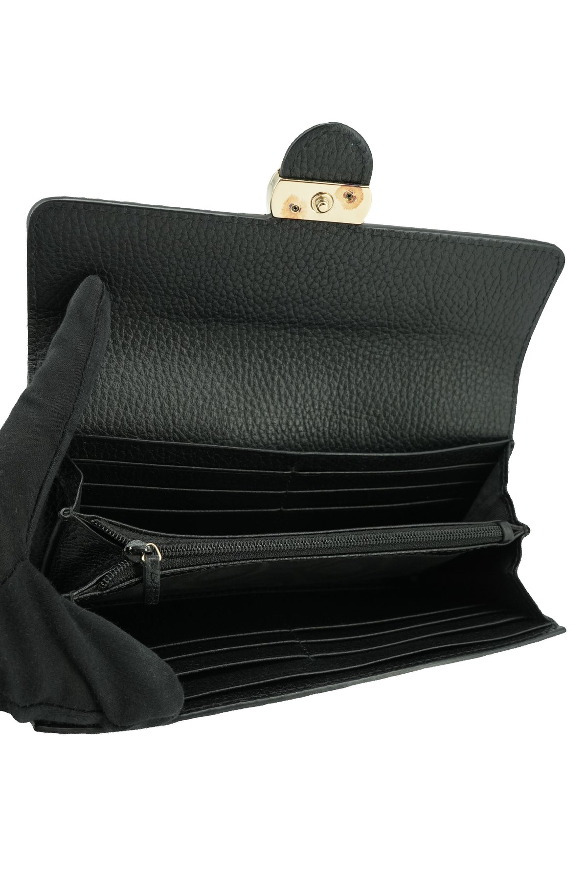 Gucci black long Interlocking GG wallet 598166 525040