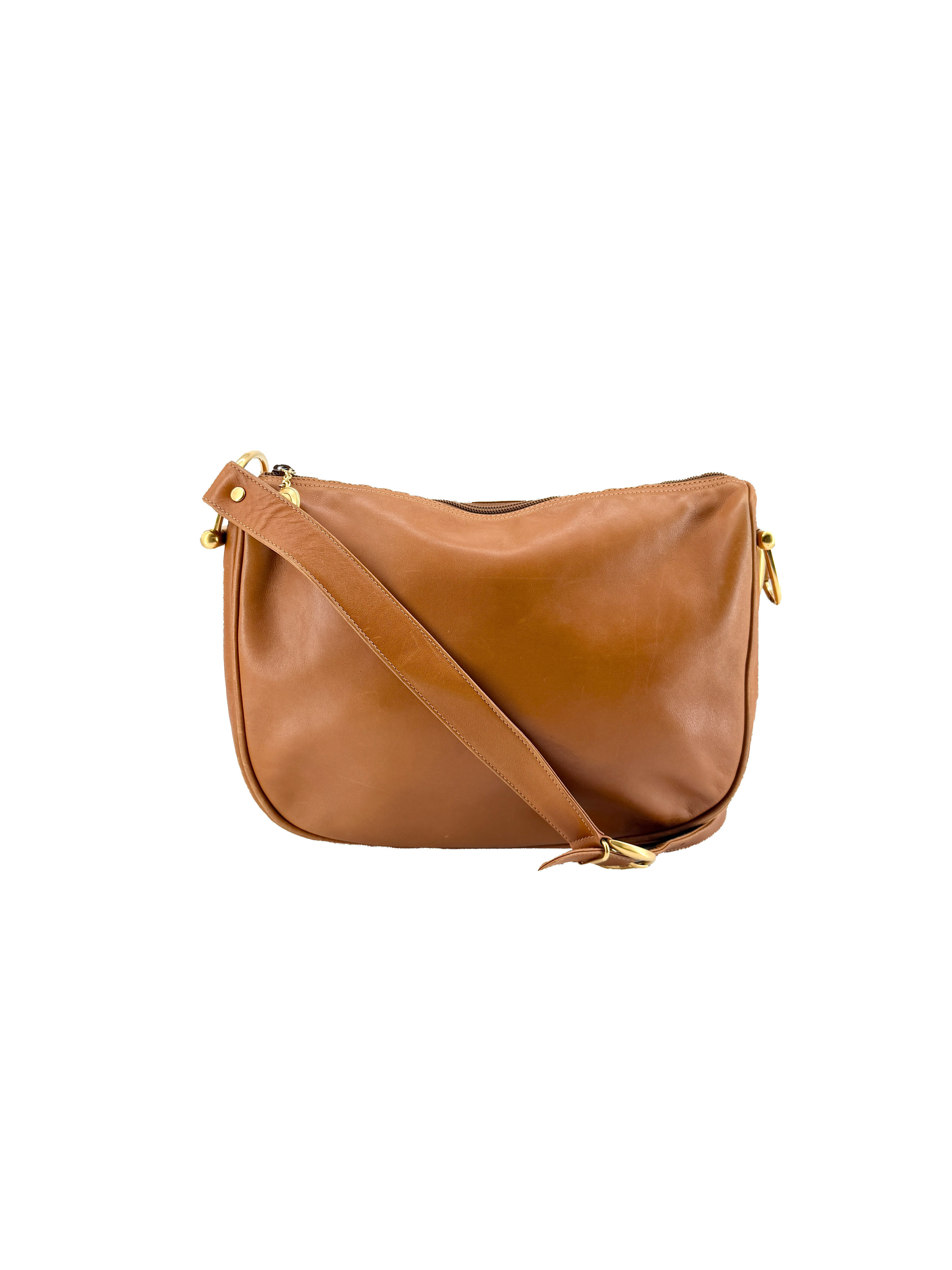 Gucci brown leather vintage shoulder bag 001-090-1441