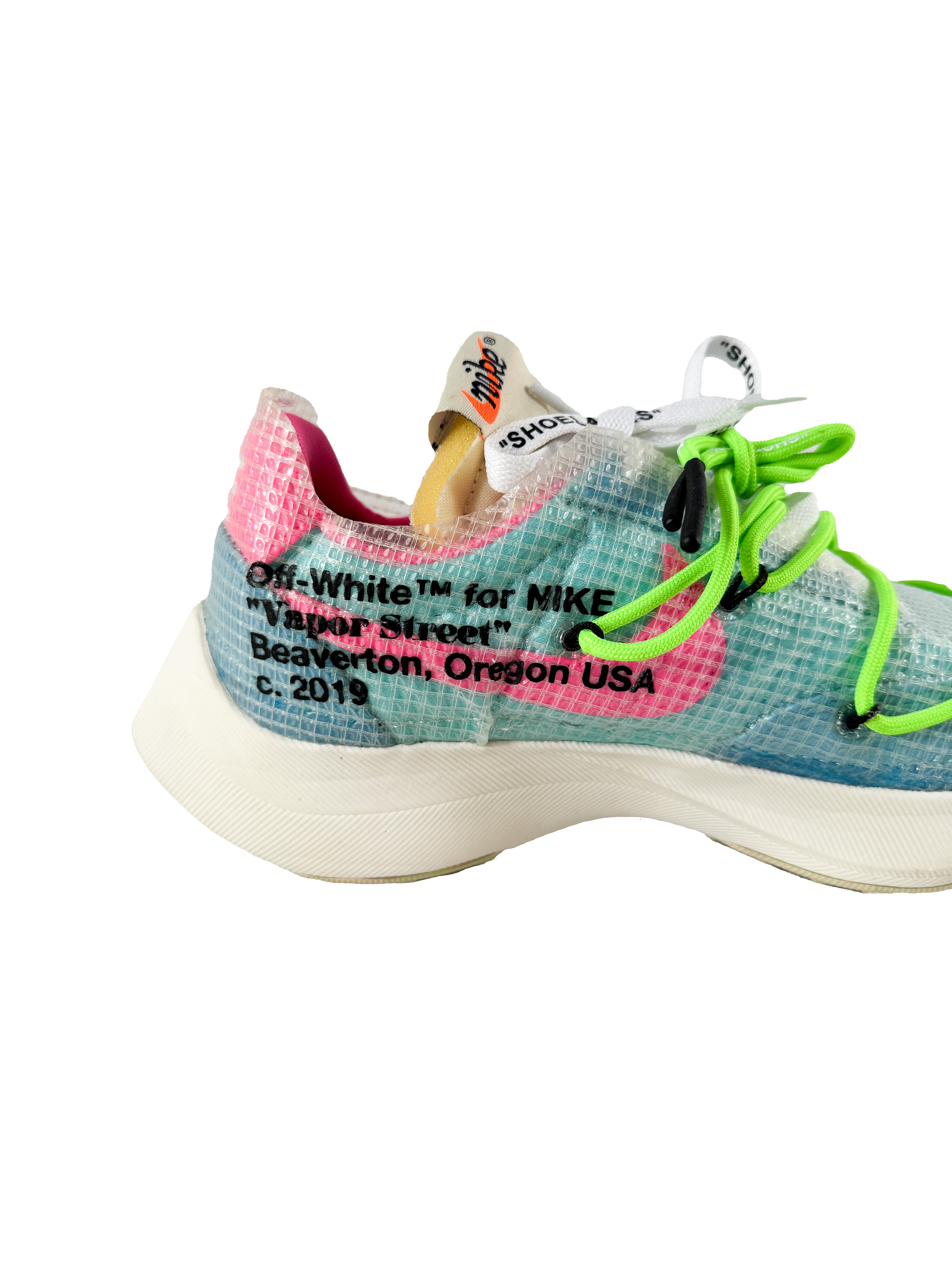Nike x Off White blue, pink Vapor street tour sneakers size 5.5