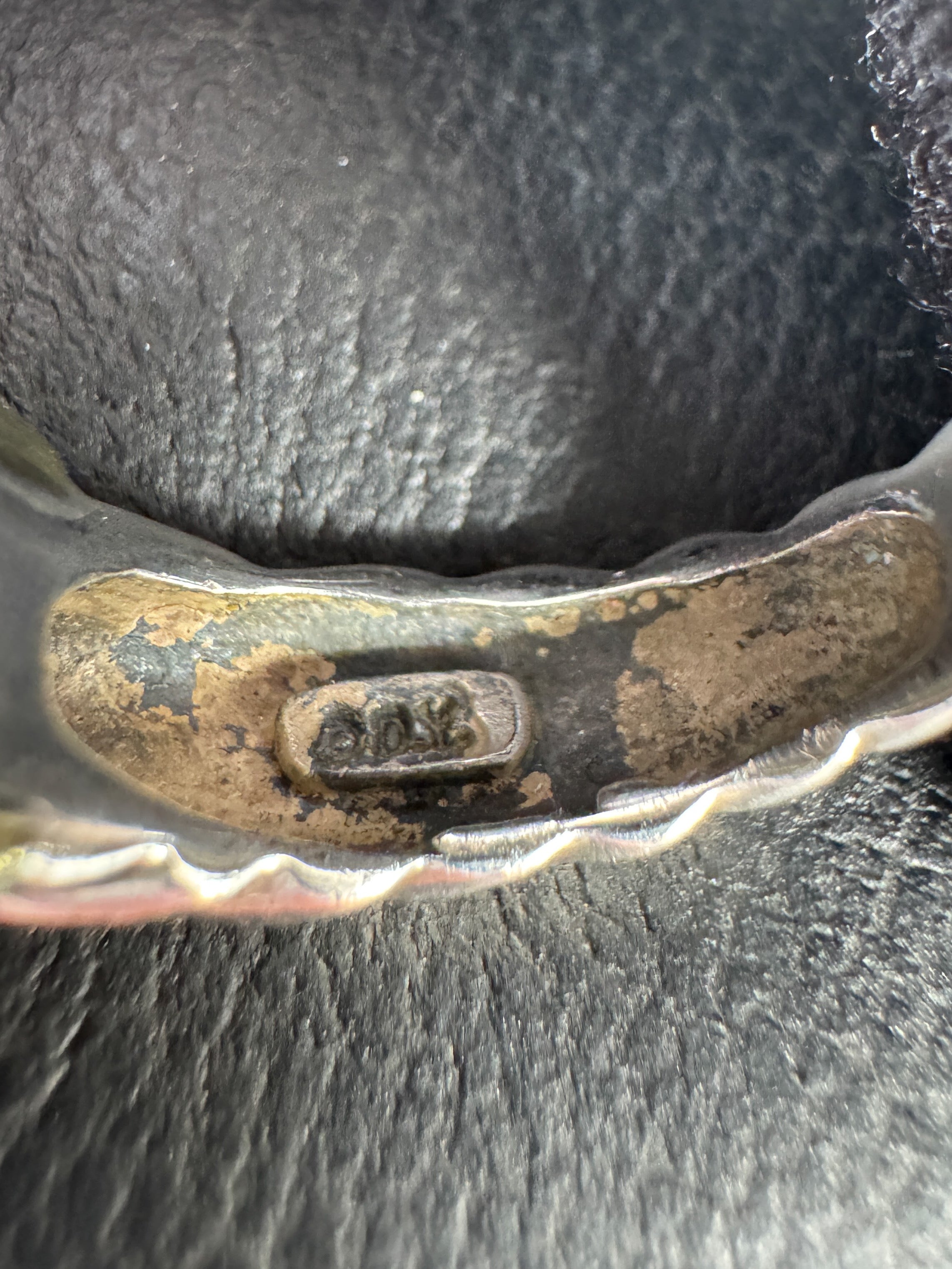 David Yurman sterling silver, 18k gold, blue topaz Noblesse ring