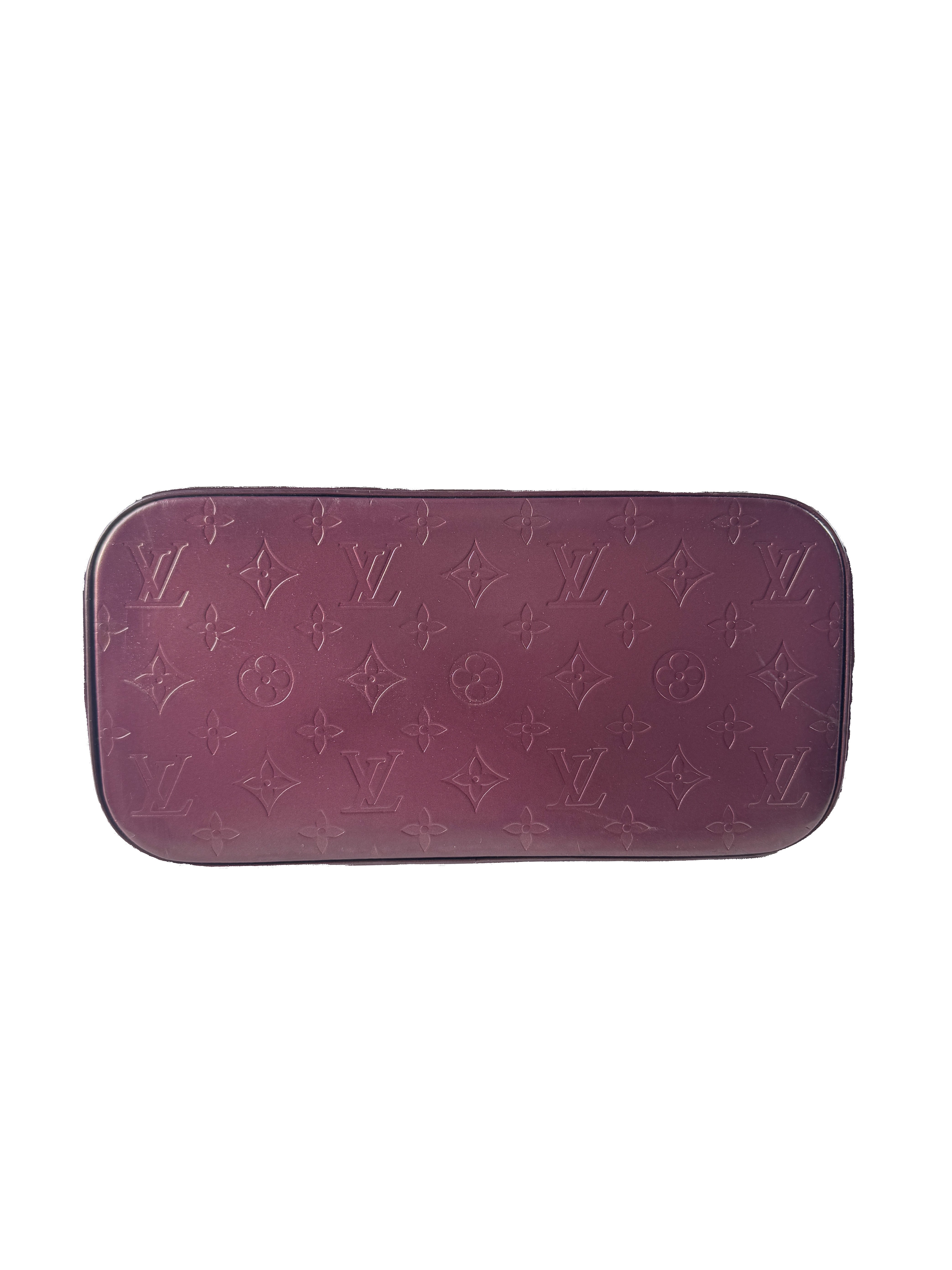 Louis Vuitton purple matte vernis Stockton tote CA0023