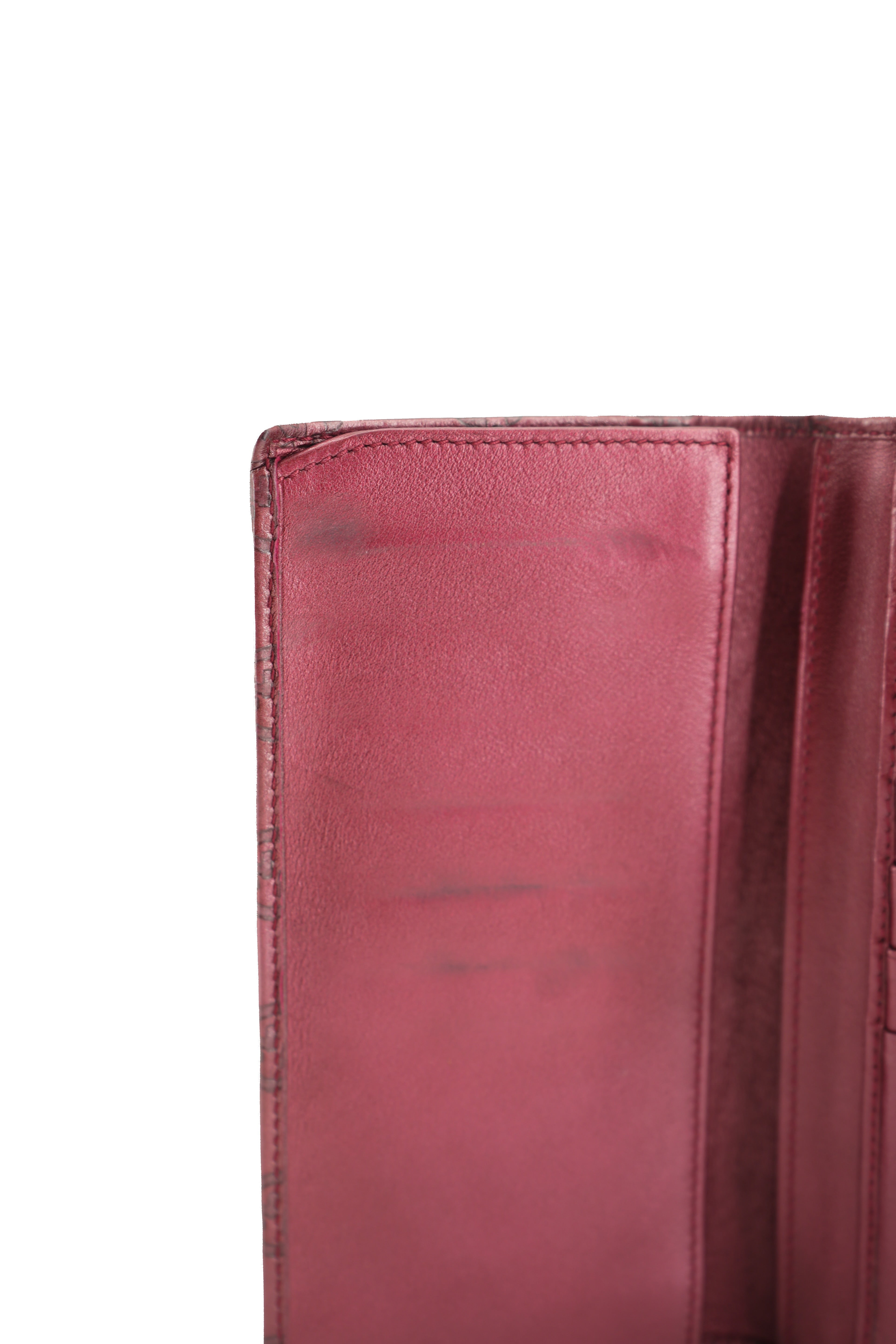 Gucci red leather GG Guccissima heart wallet 208550-0446